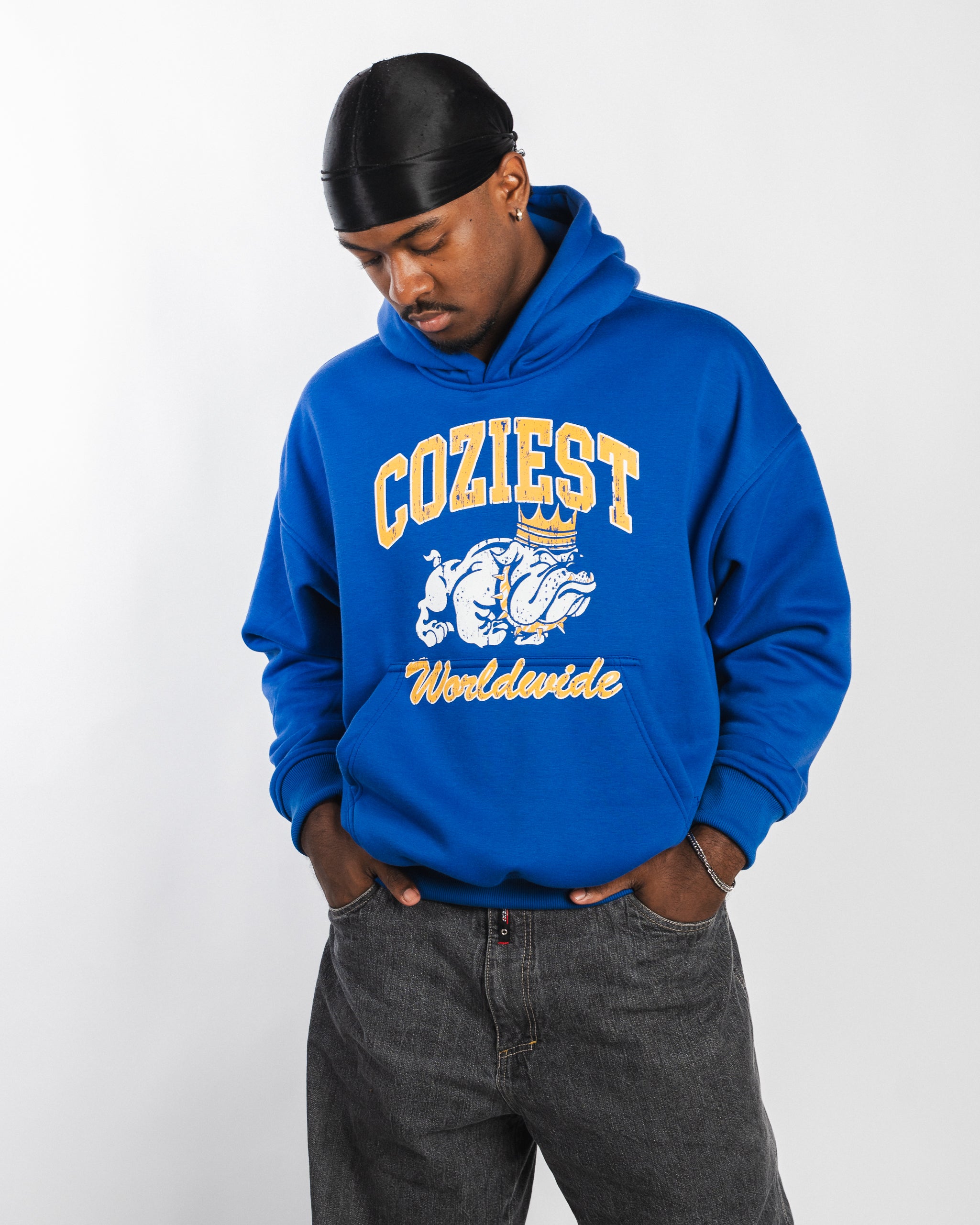 "Bullldog" Hoodie in Blue