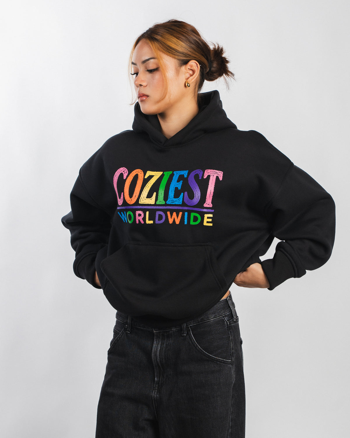 "Crayon" Hoodie in Black