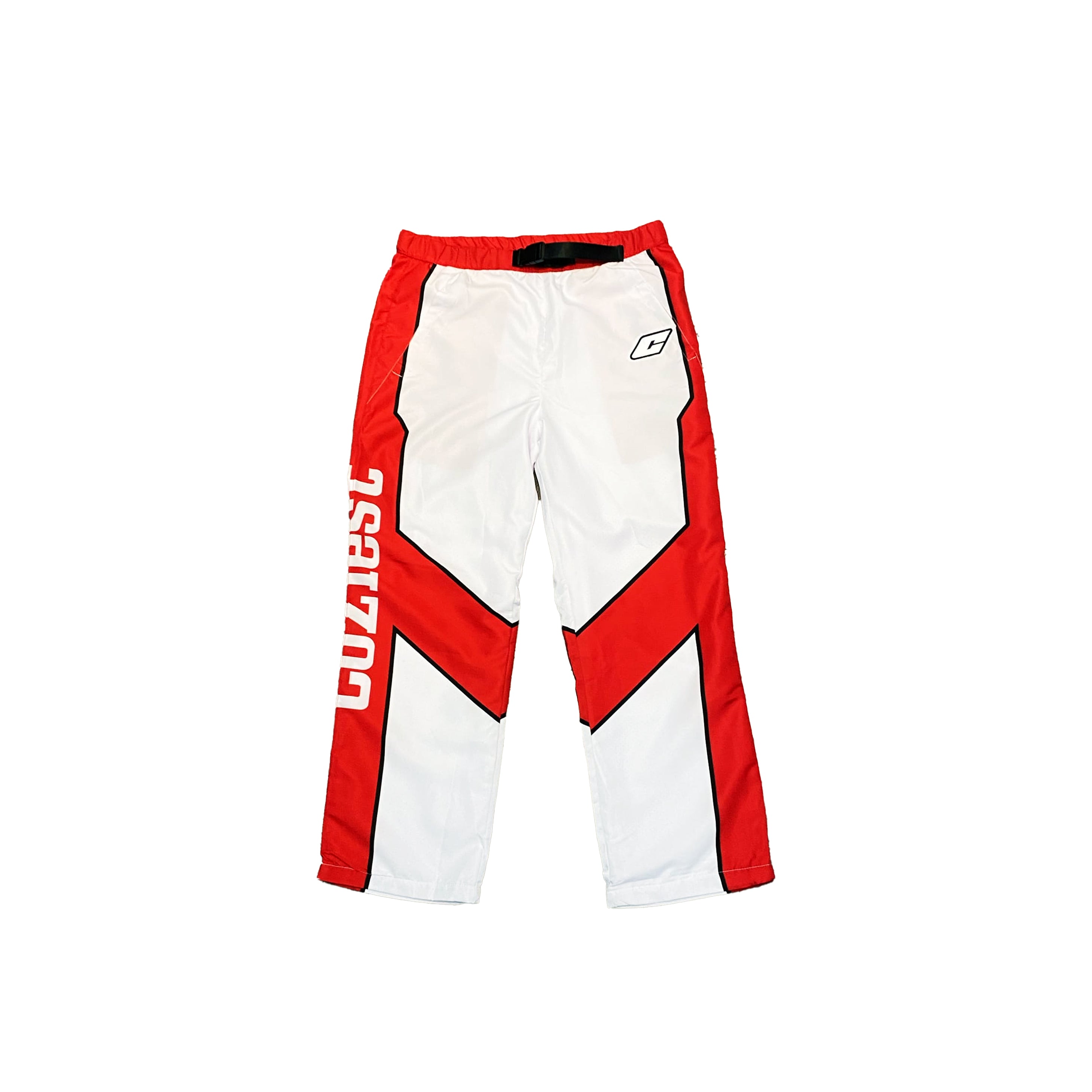 "6IX" Trackpants in Black,Red and White Colorway