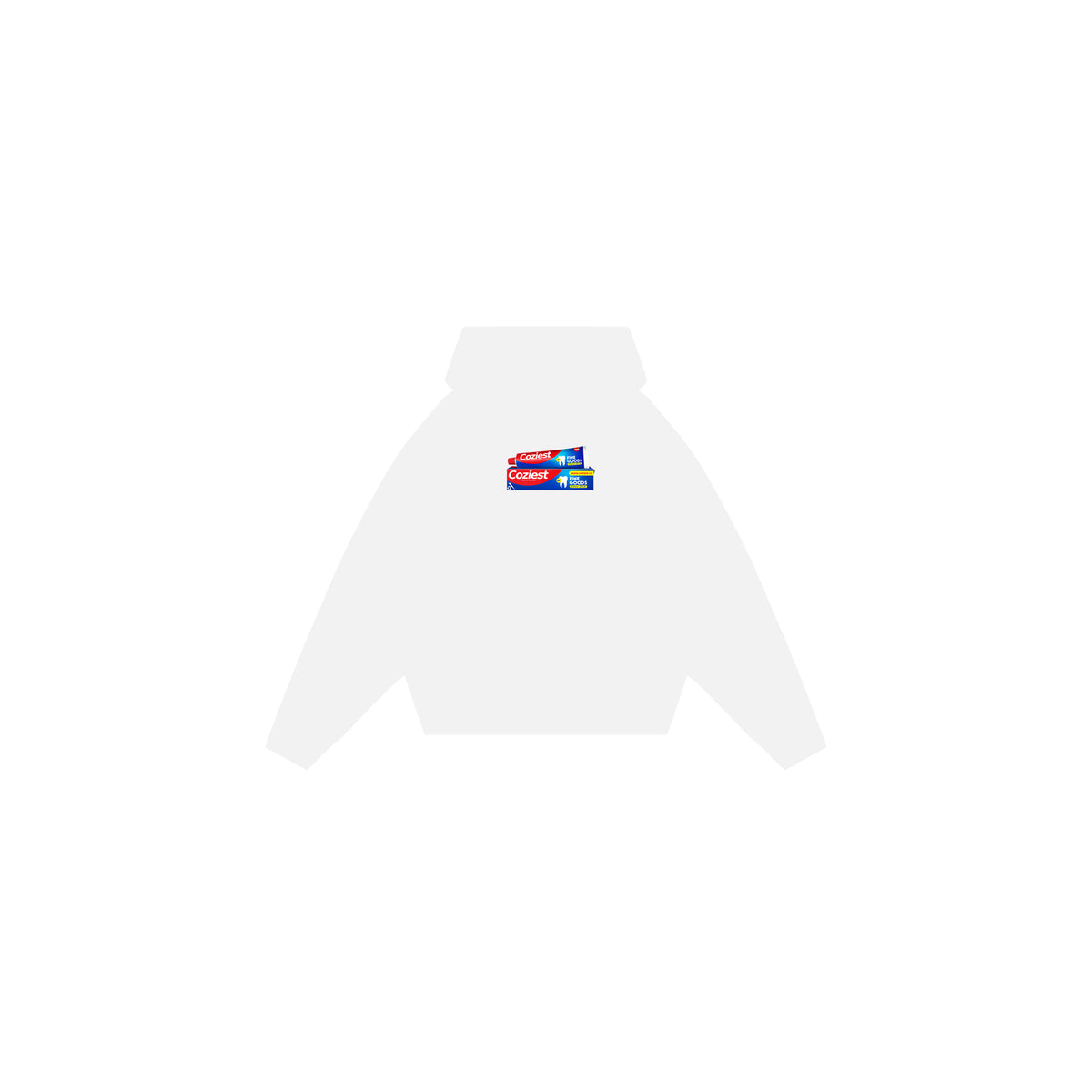 "Toothpaste" Hoodie in White