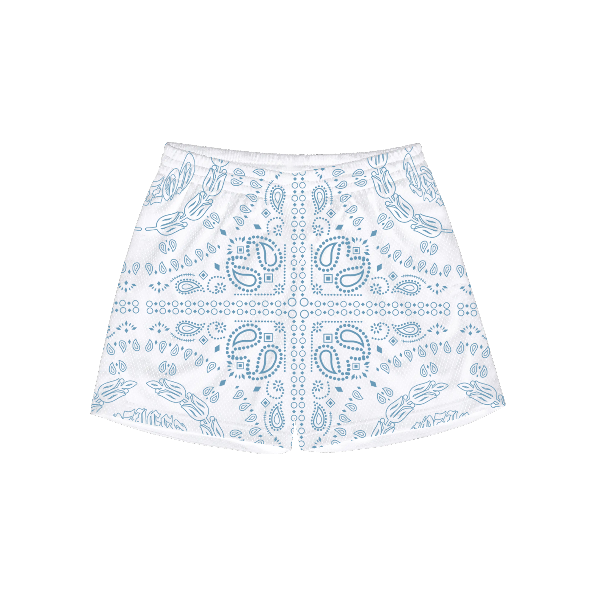 "The Fifth" Mesh Shorts in White Colorway