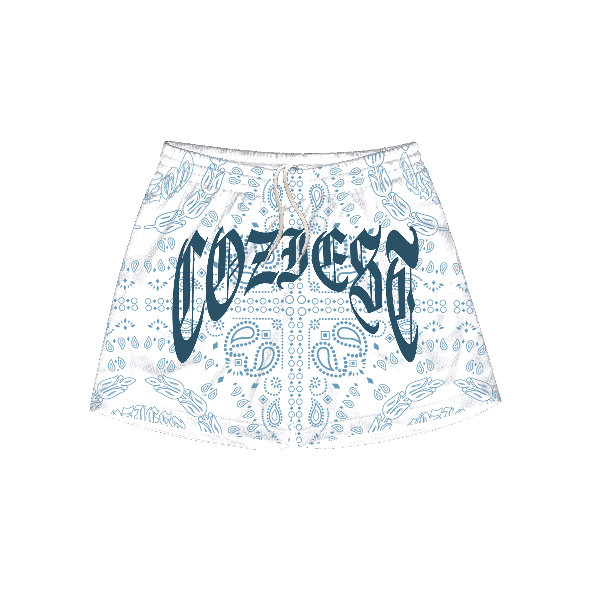 "The Fifth" Mesh Shorts in White Colorway