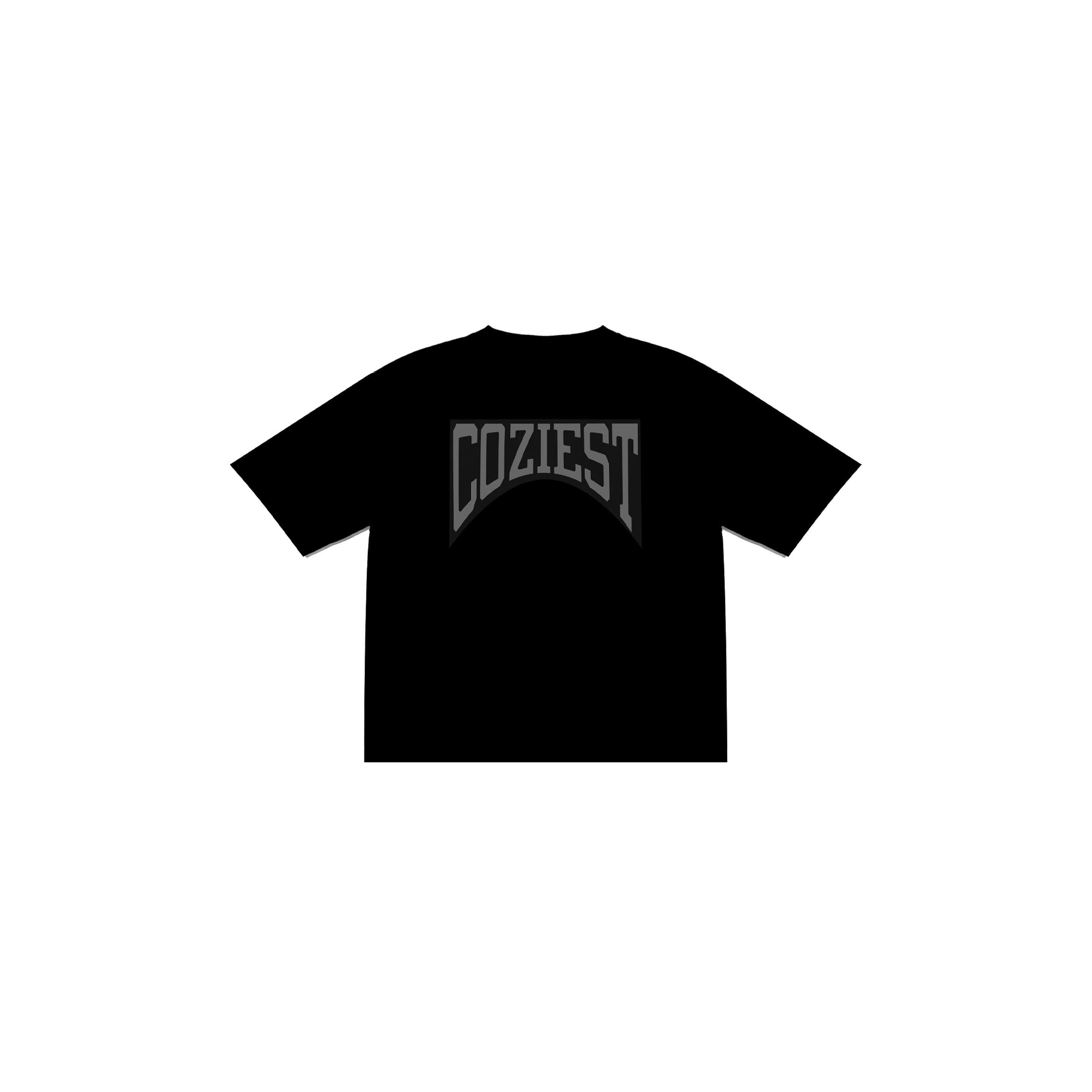 "Attached" Varsity Arc Tee in Black and White Colorway