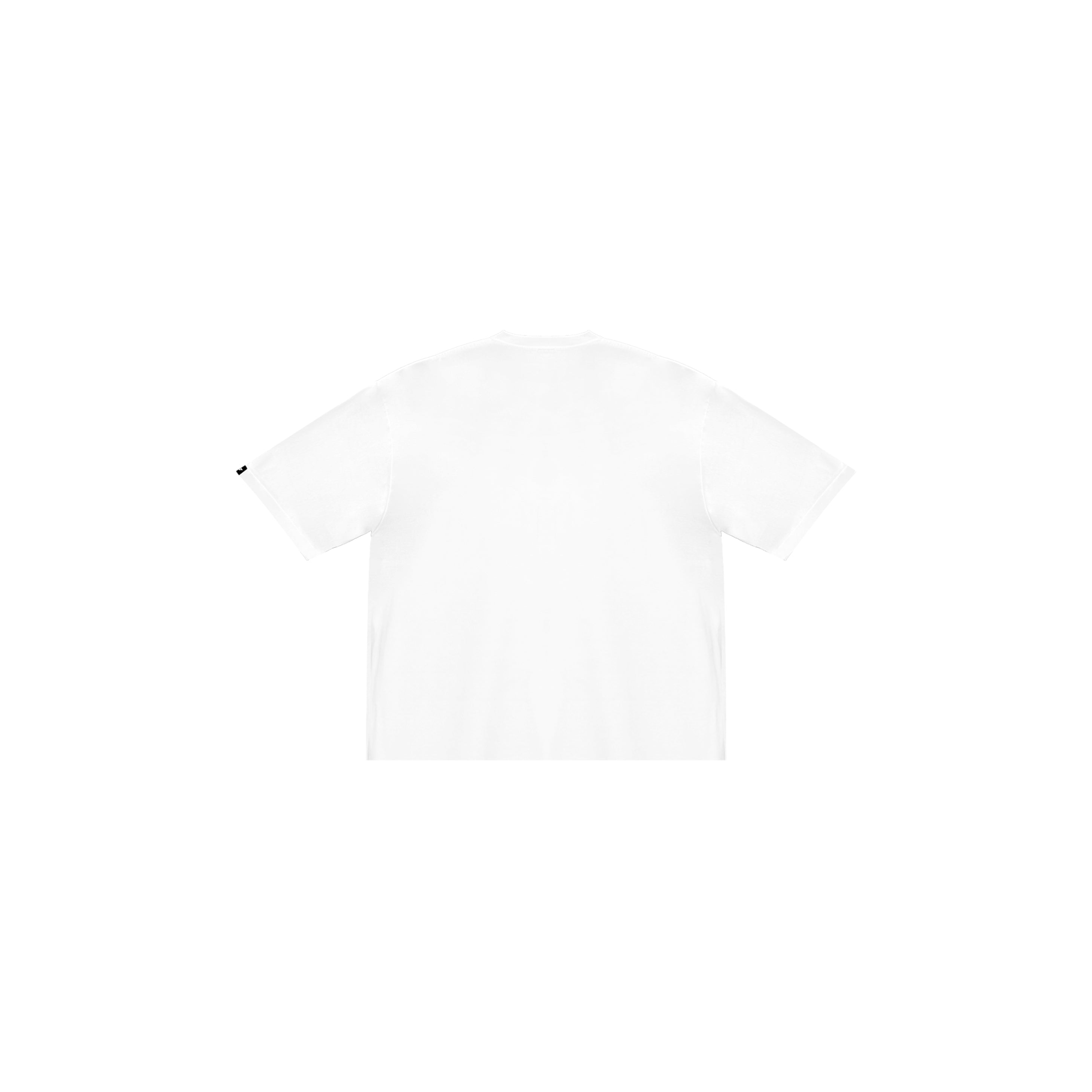 "Attached" Varsity Arc Tee in Black and White Colorway