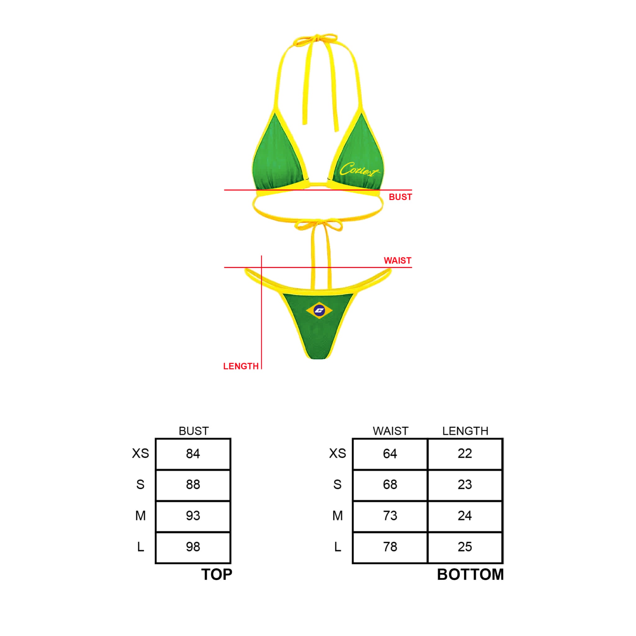 "26 Bikini" in Green Colorway