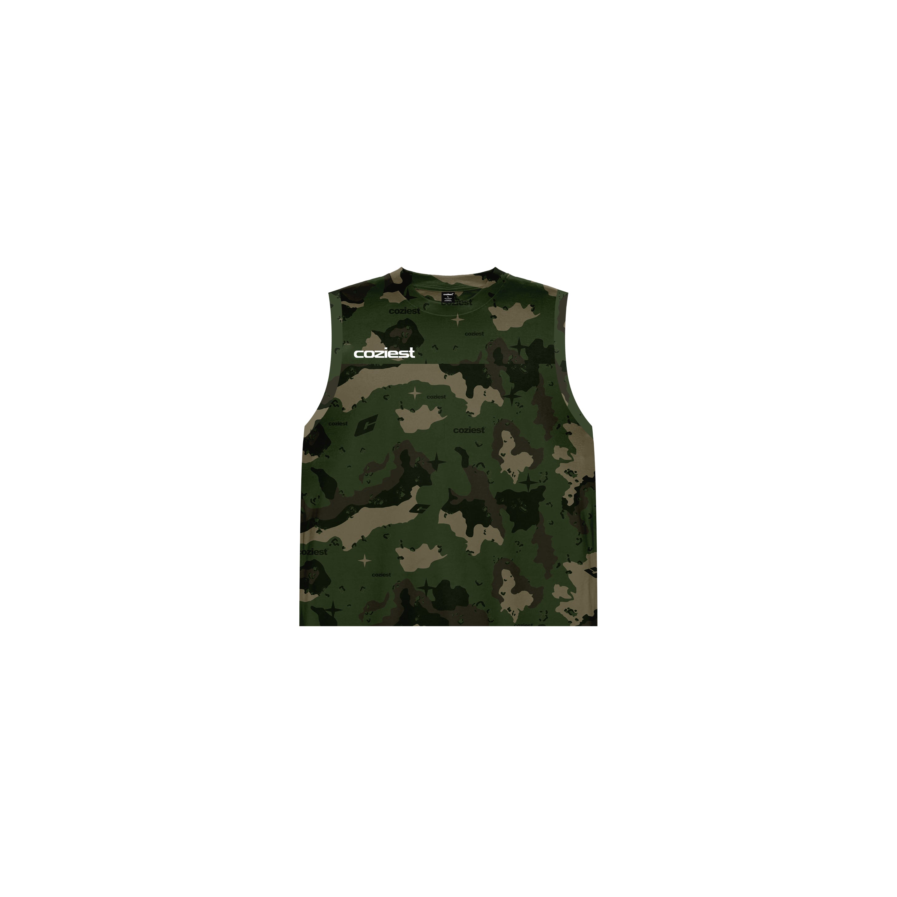 "Camou" Sando Jersey in Beige,Black and Green Colorway