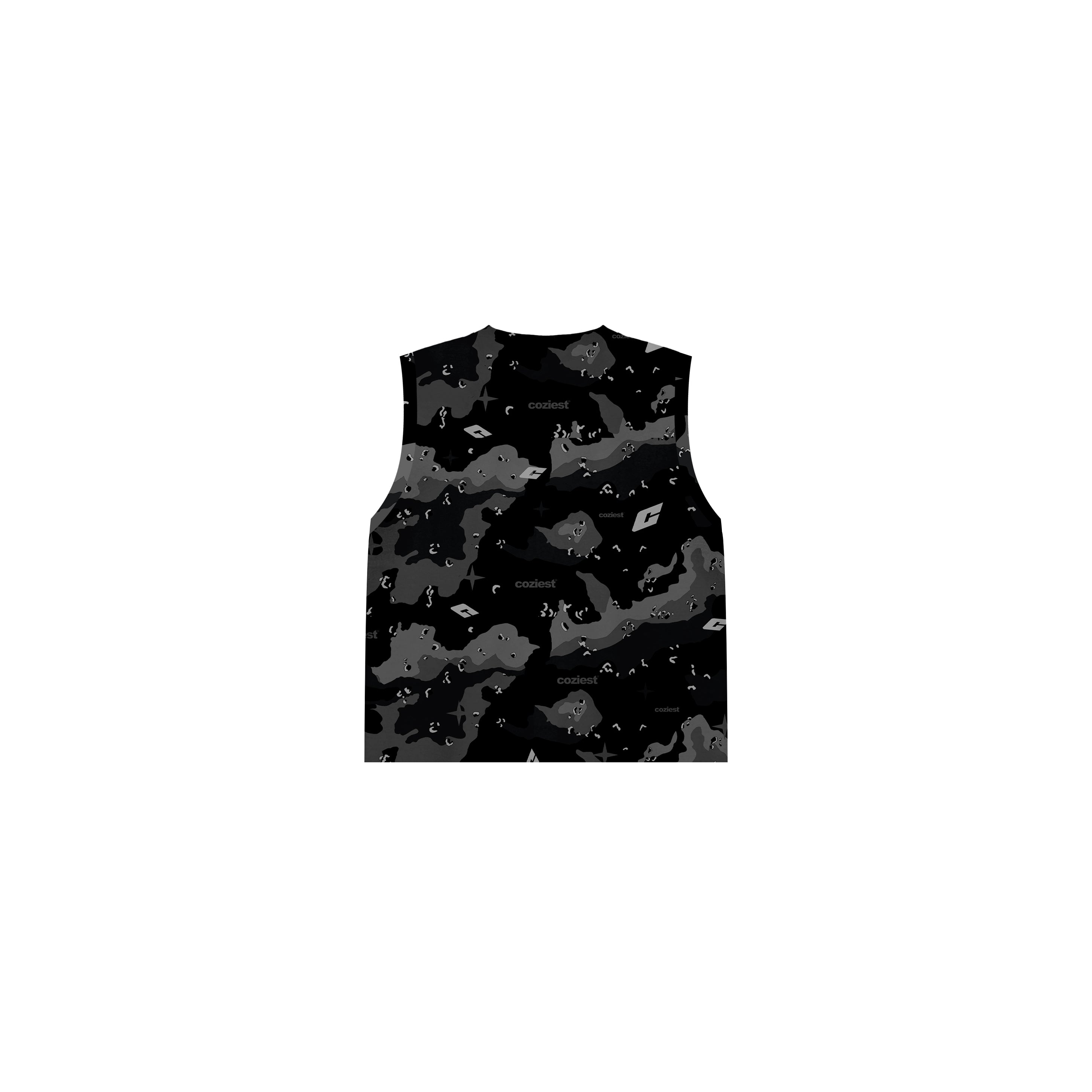 "Camou" Sando Jersey in Beige,Black and Green Colorway
