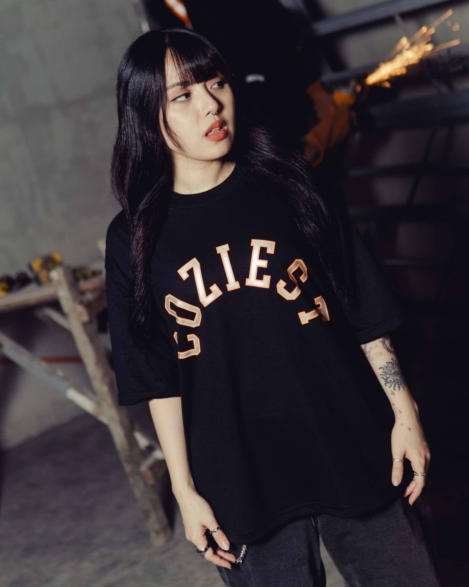 "Safety Orange" Tee in Black Colorway