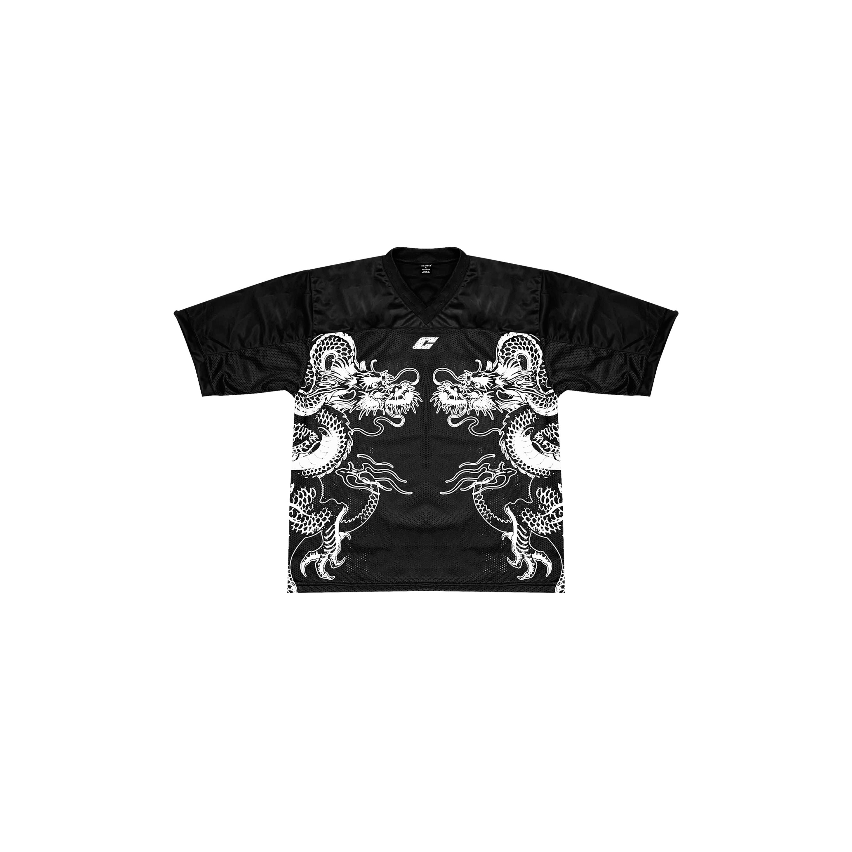 "Balerion" Mesh Jersey in Black and Red Colorway