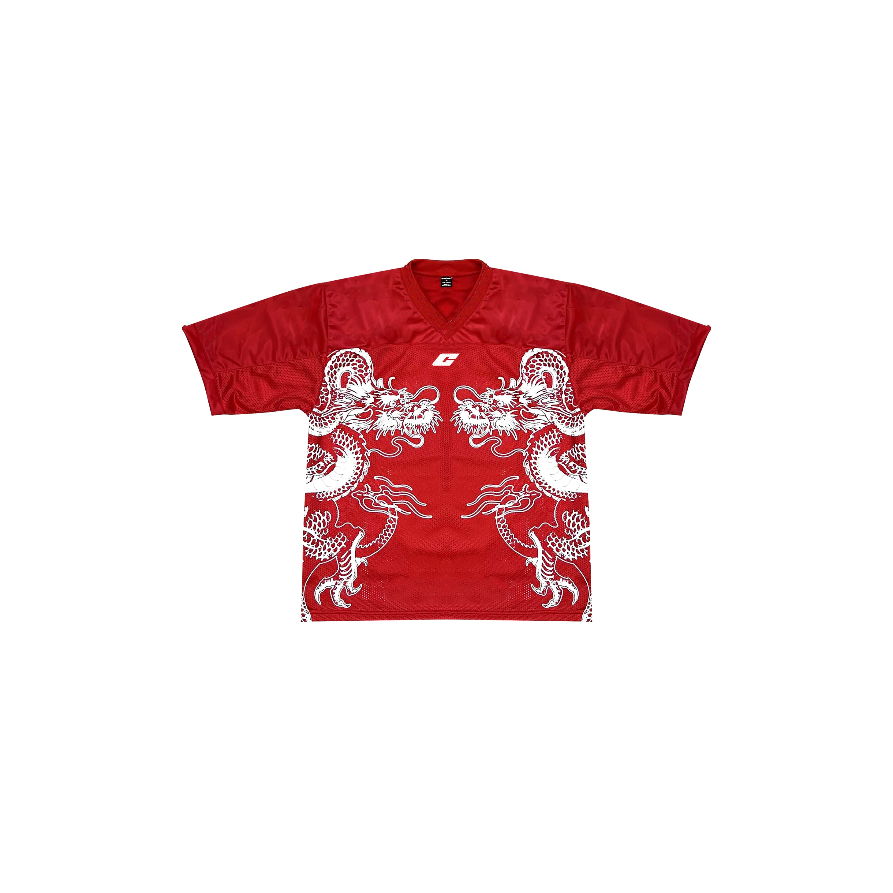 "Balerion" Mesh Jersey in Black and Red Colorway