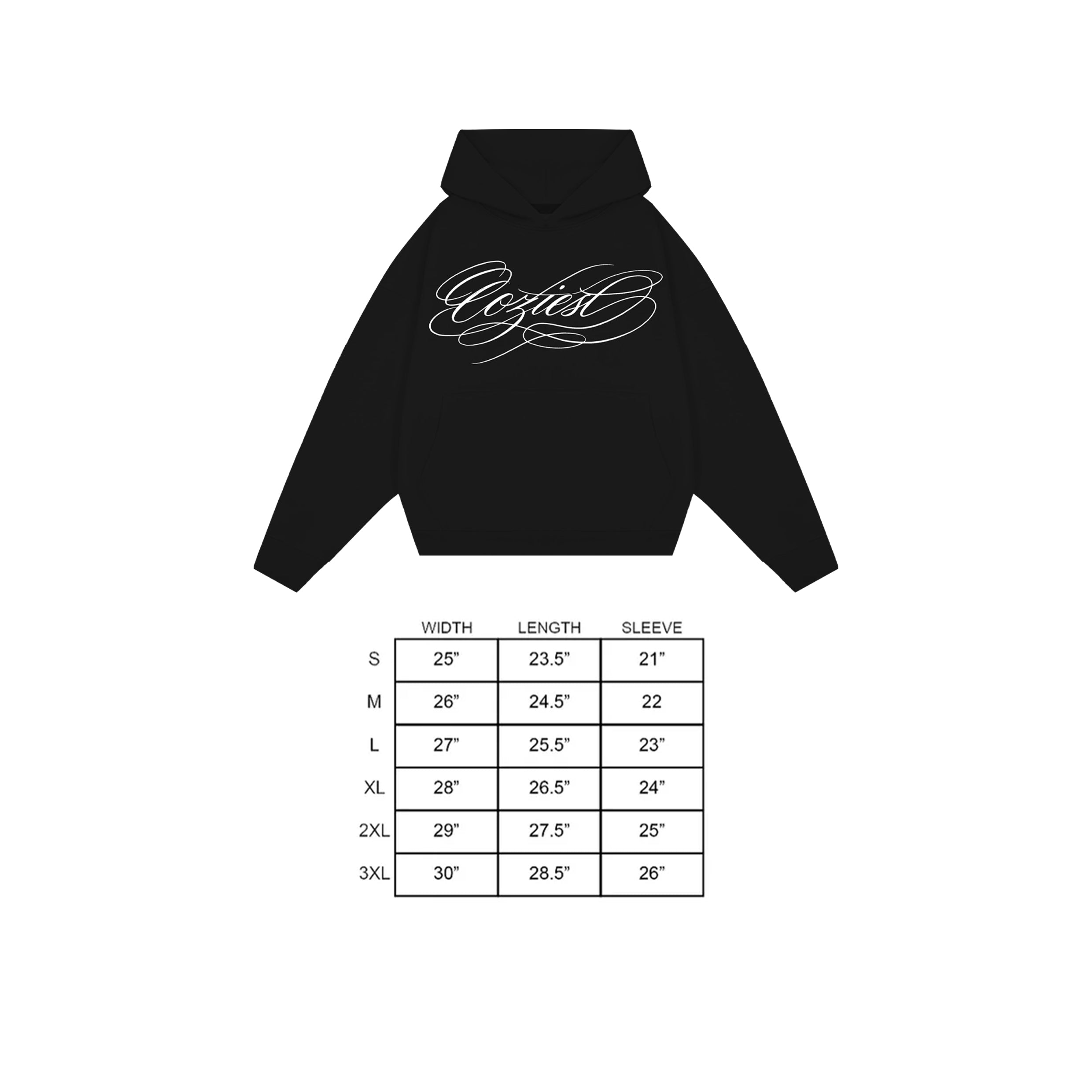 "Ink" Hoodie in Black and Heather Gray Colorway