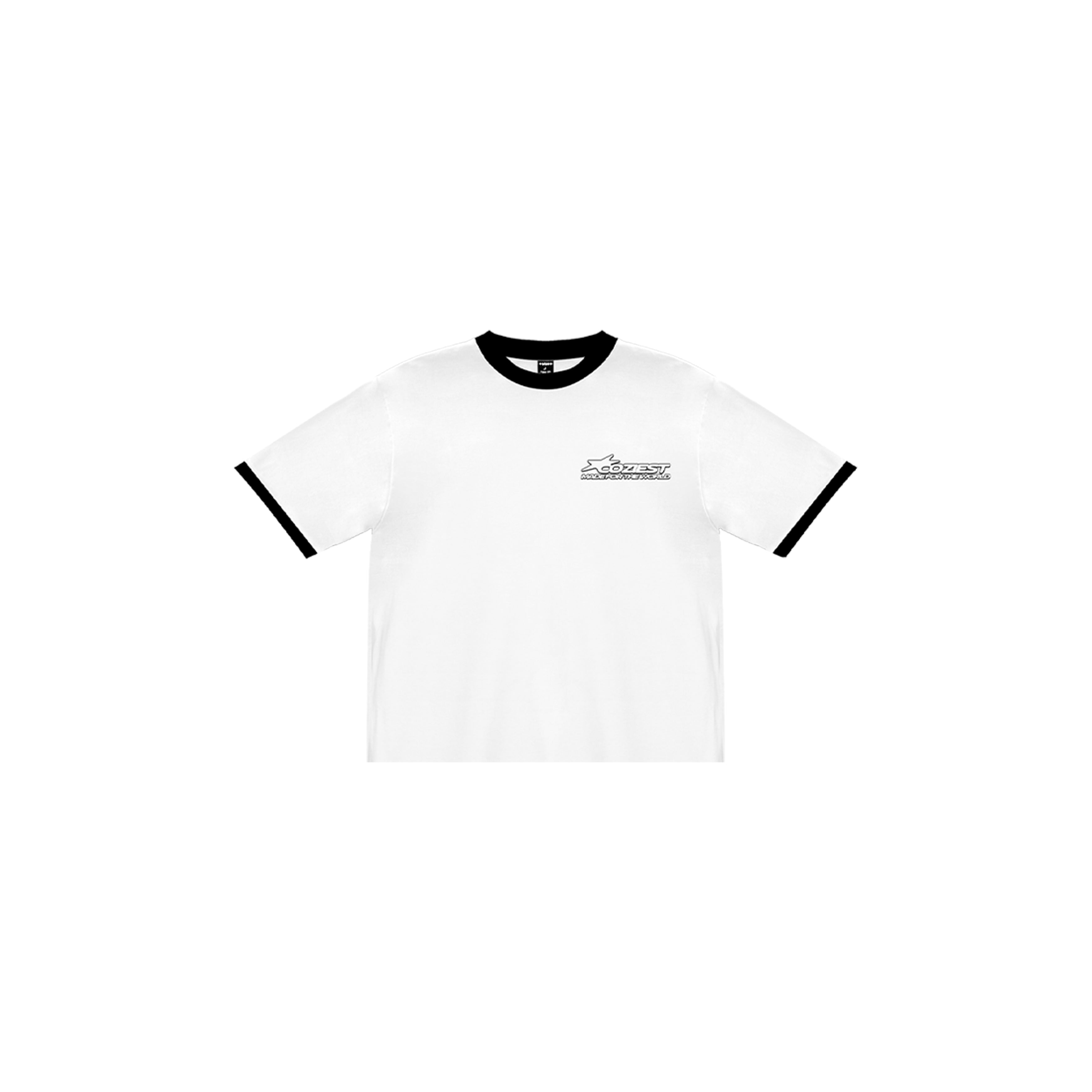 "Contrast" Ringer Tee in White Colorway