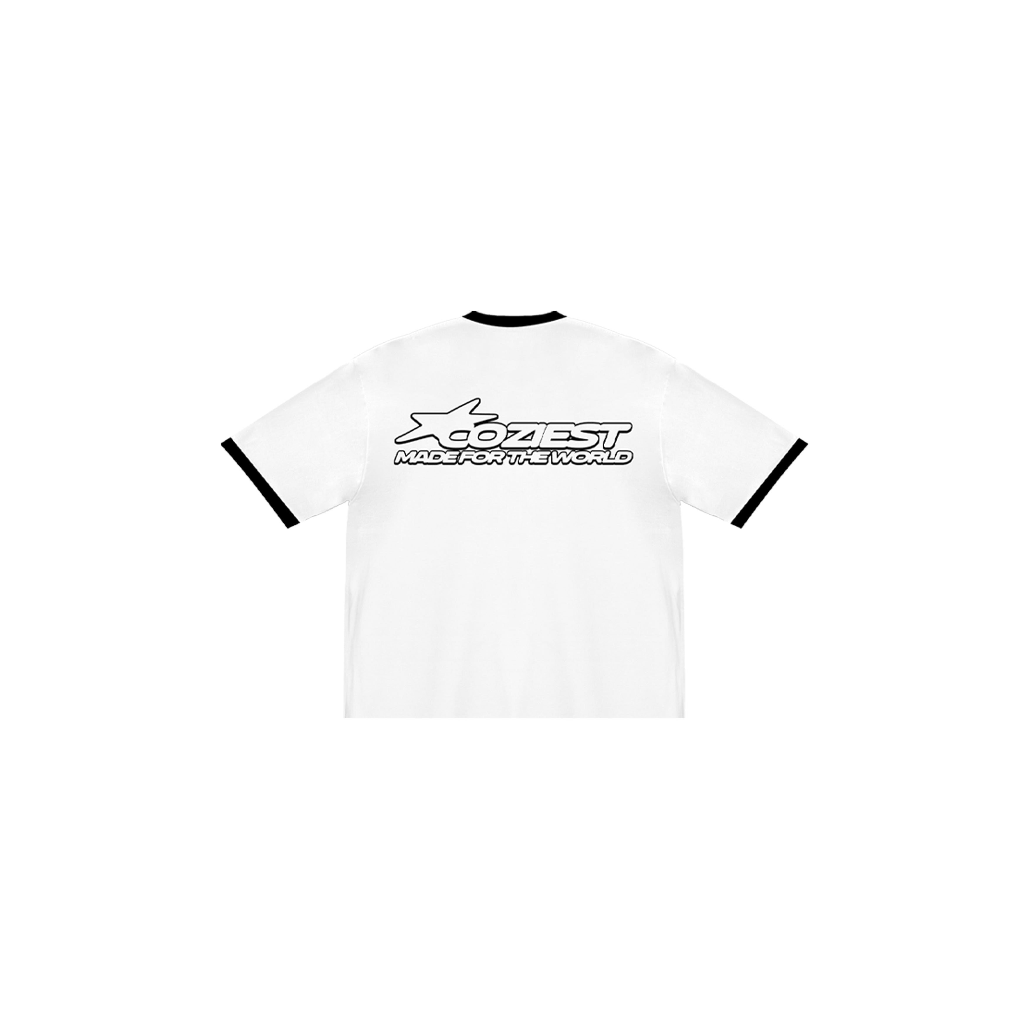"Contrast" Ringer Tee in White Colorway