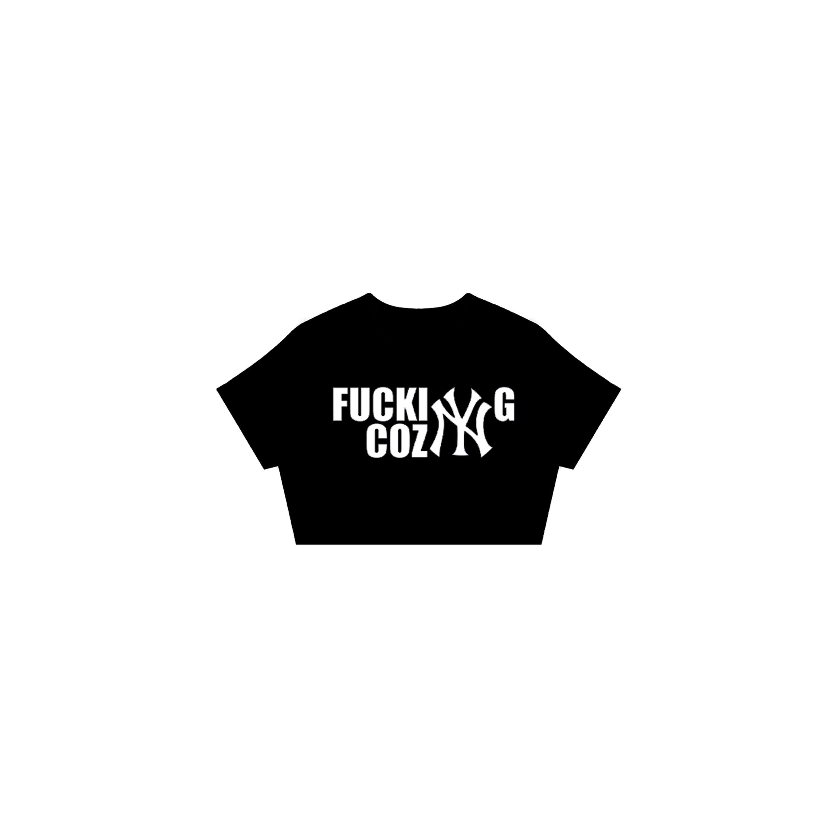 "Yankee" Cropped Top in Black Colorway