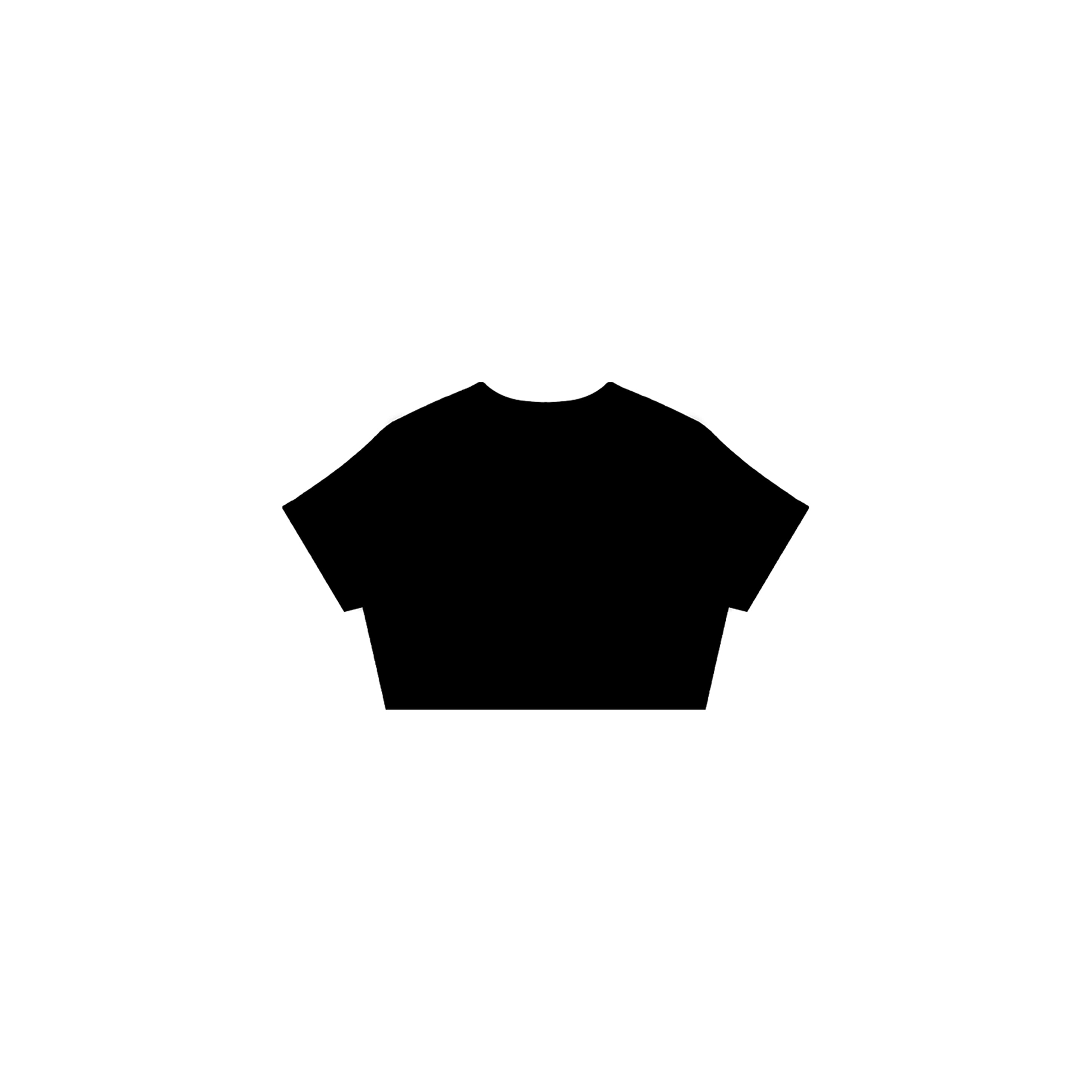 "Yankee" Cropped Top in Black Colorway