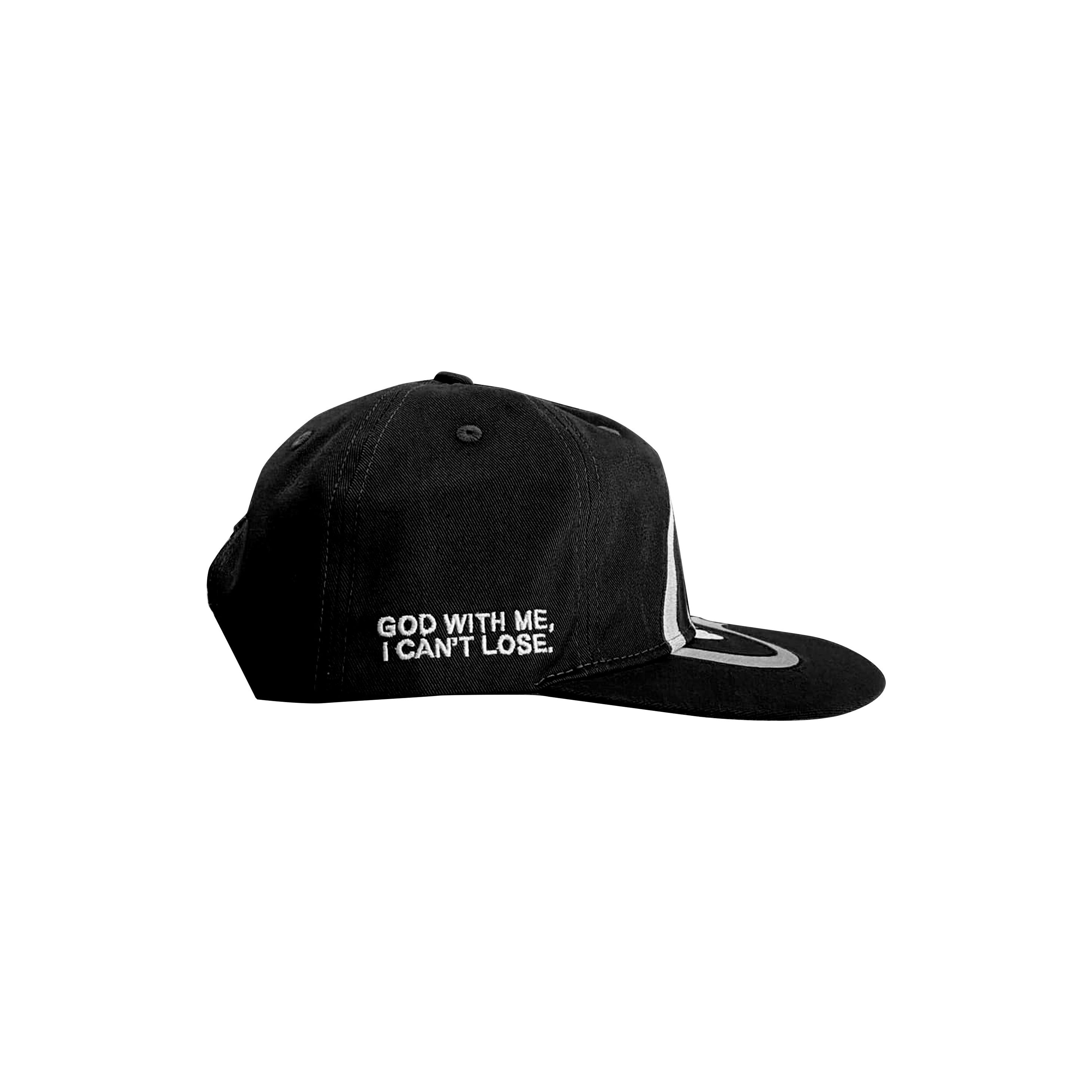 "College" Cap in Black and Green Colorway
