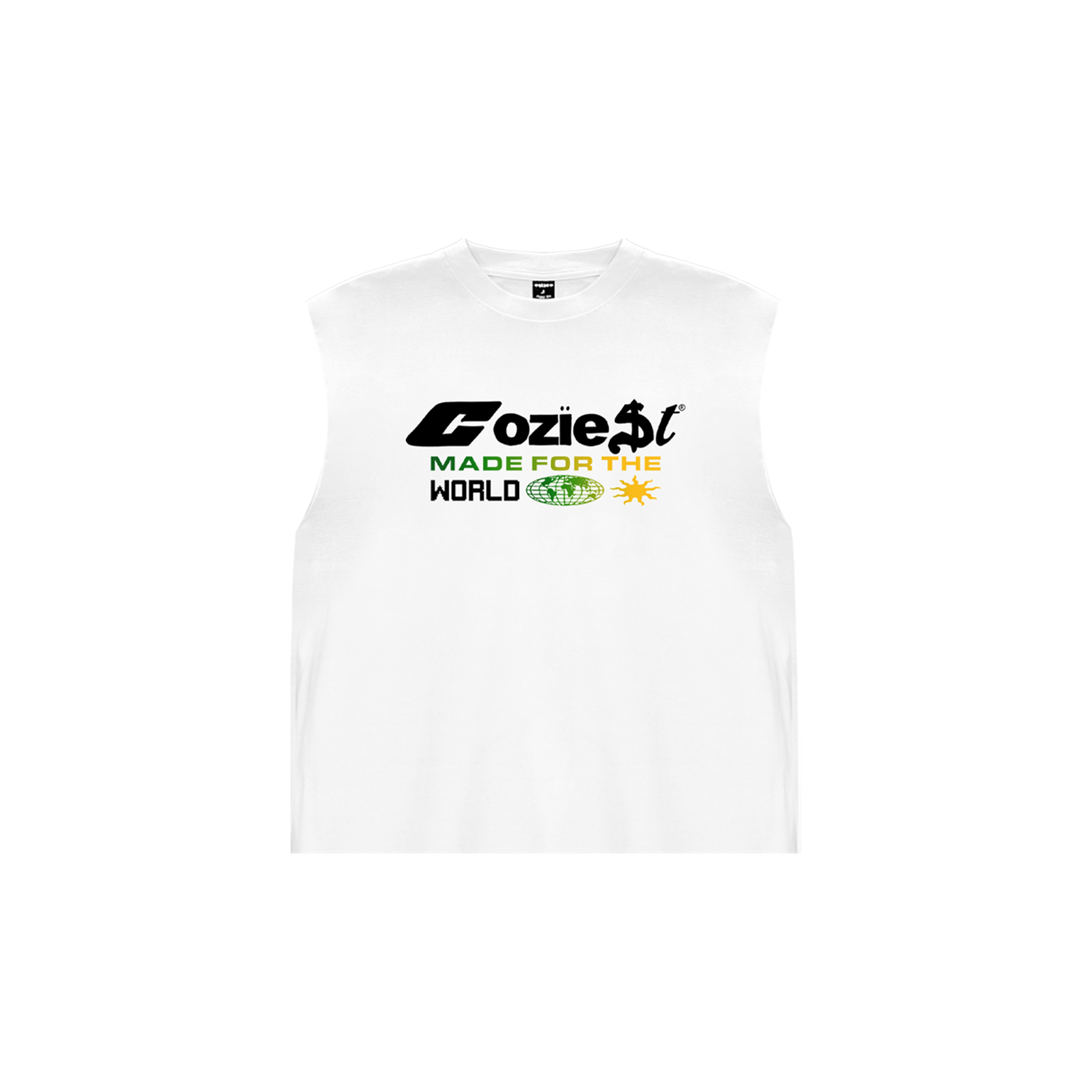 “Summer Muscle Shirt” in White Colorway