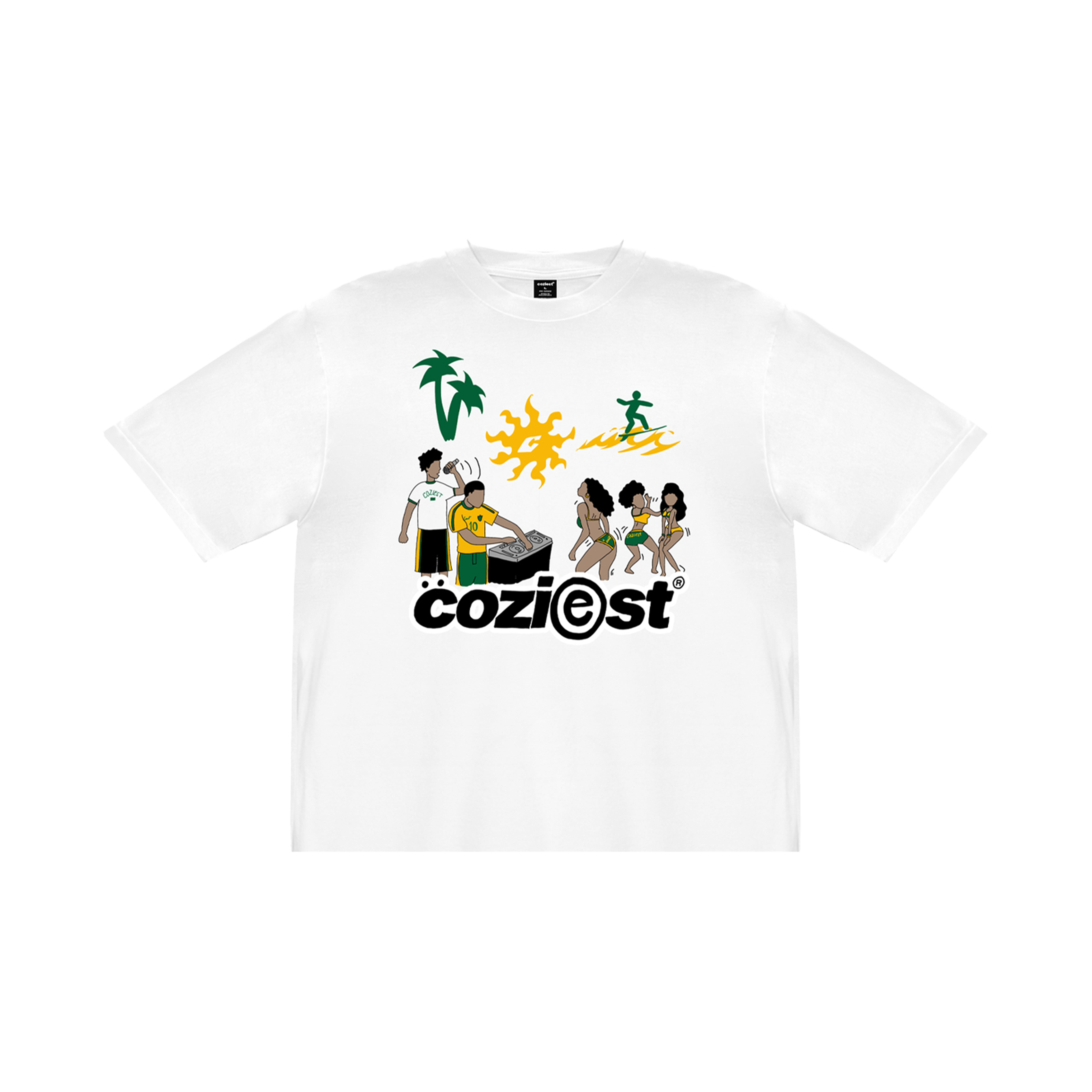 "Party" Tee in White Colorway