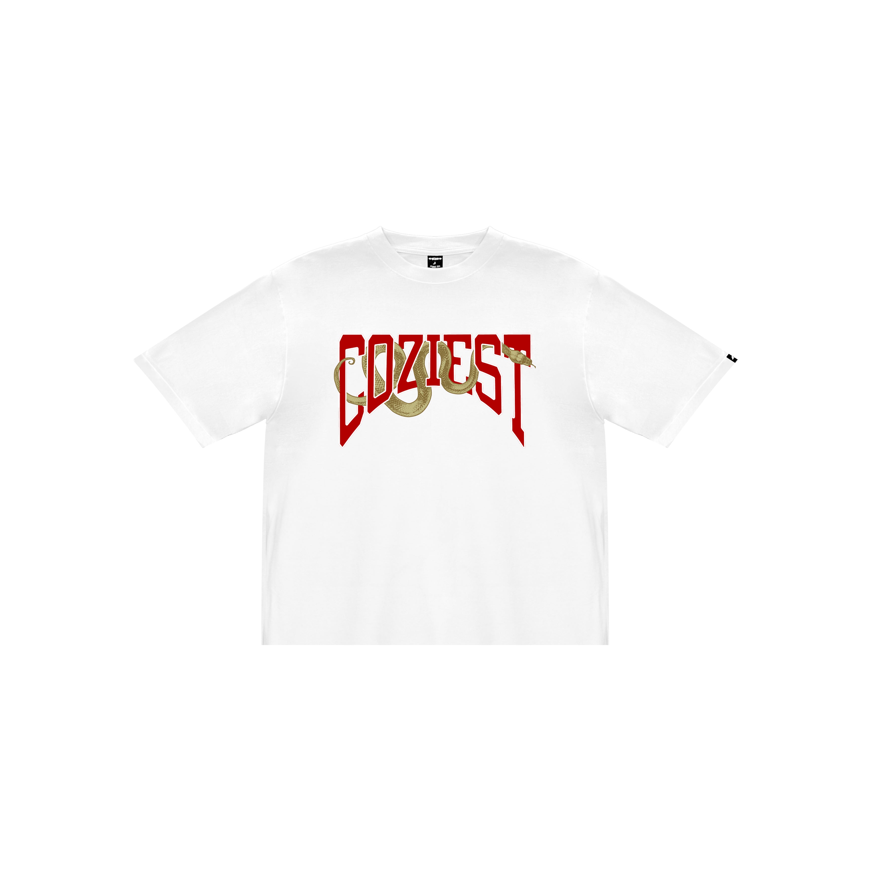 "Arc Snake" Tee in White Colorway