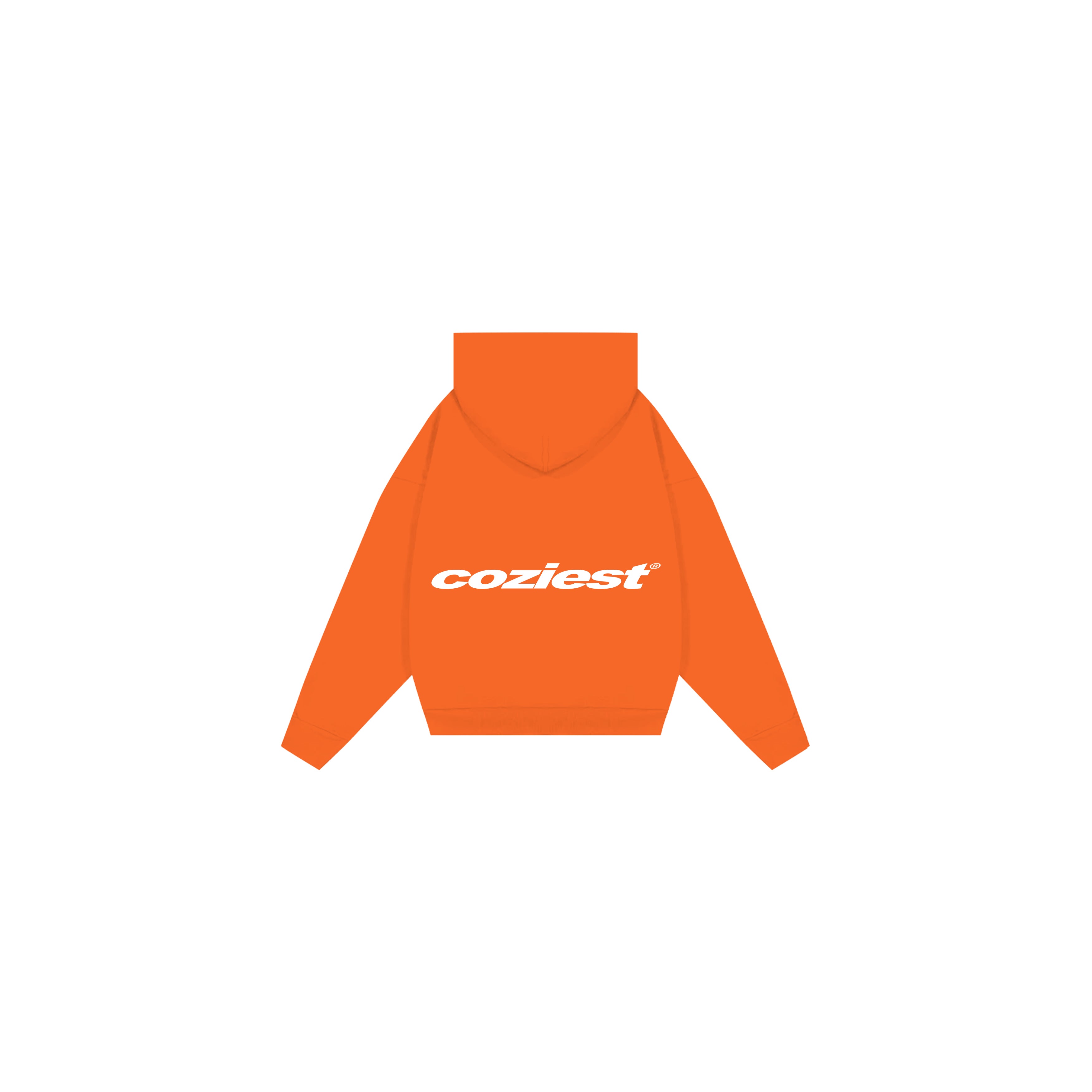 “Italic” Zip Hoodie in Orange Colorway