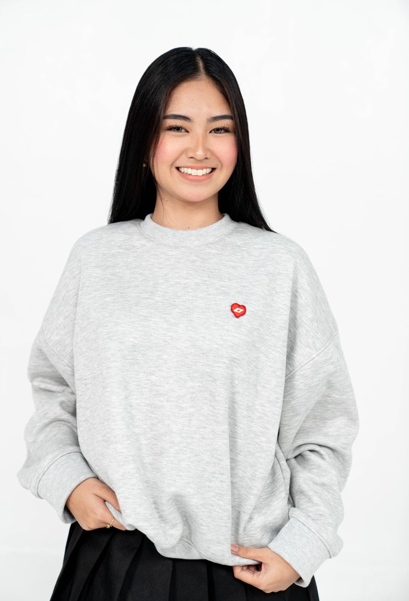 "1999" Long Sleeve Pull Over in Heather Gray Colorway