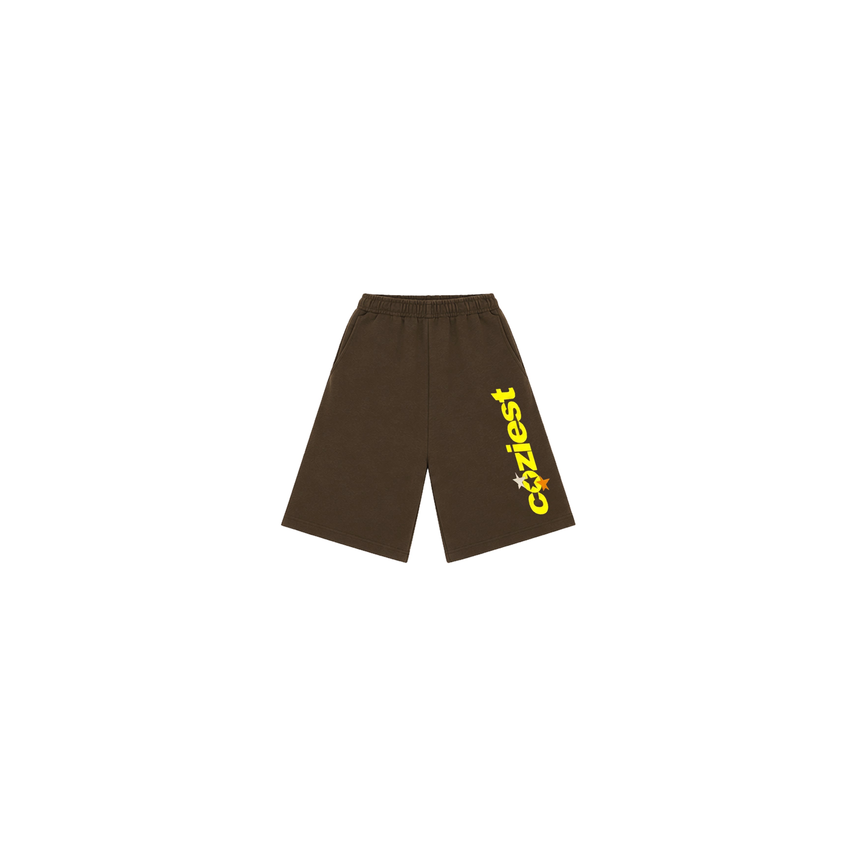 “Tri-Star” Sweatshort in Choco Brown and Black Colorway