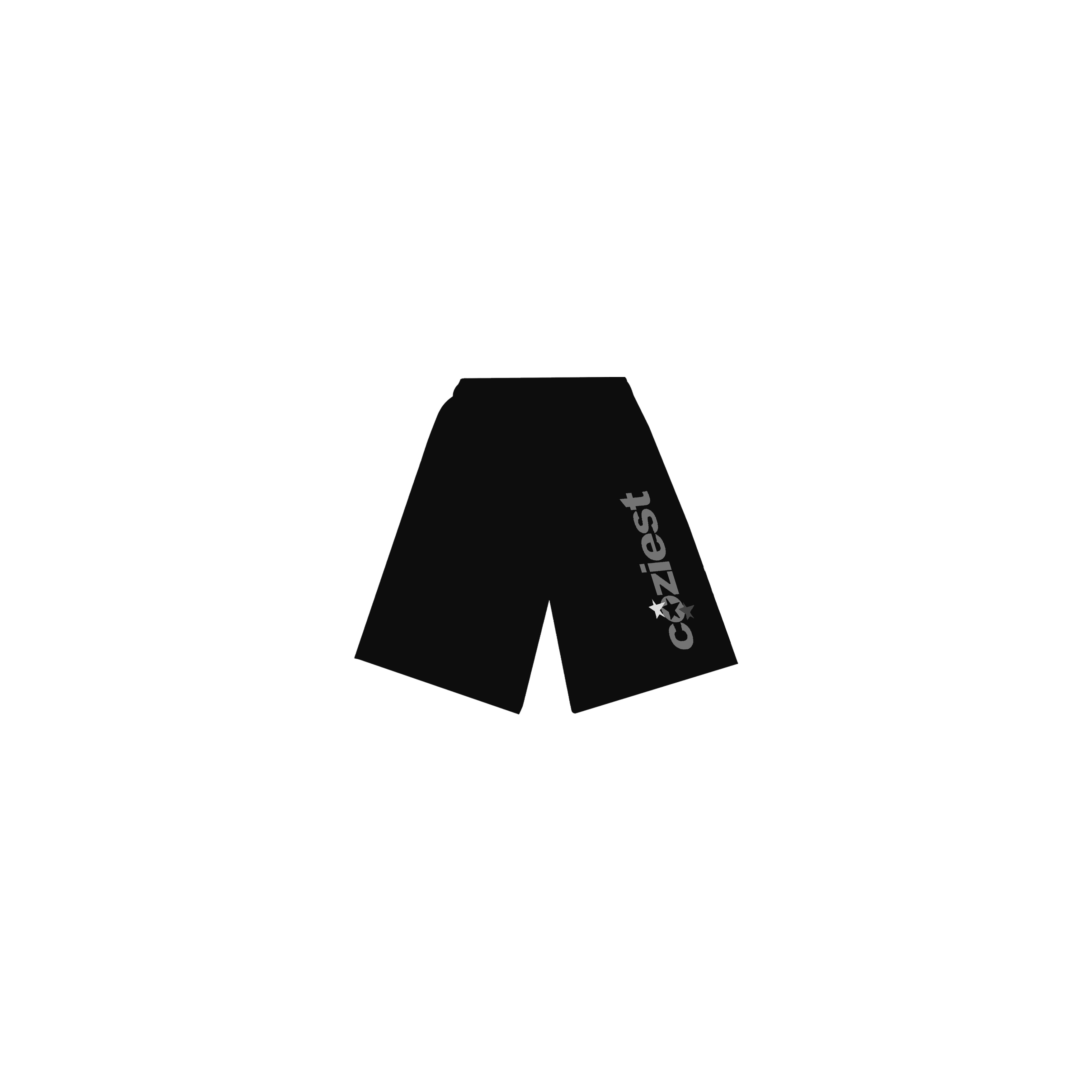 “Tri-Star” Sweatshort in Choco Brown and Black Colorway