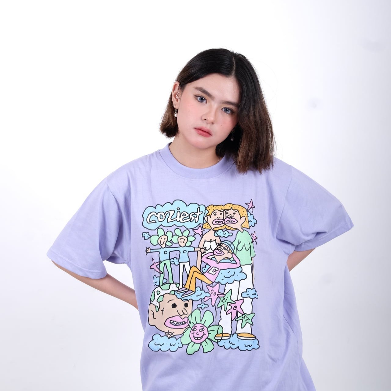 "Peace" Tee in Lavander Colorway