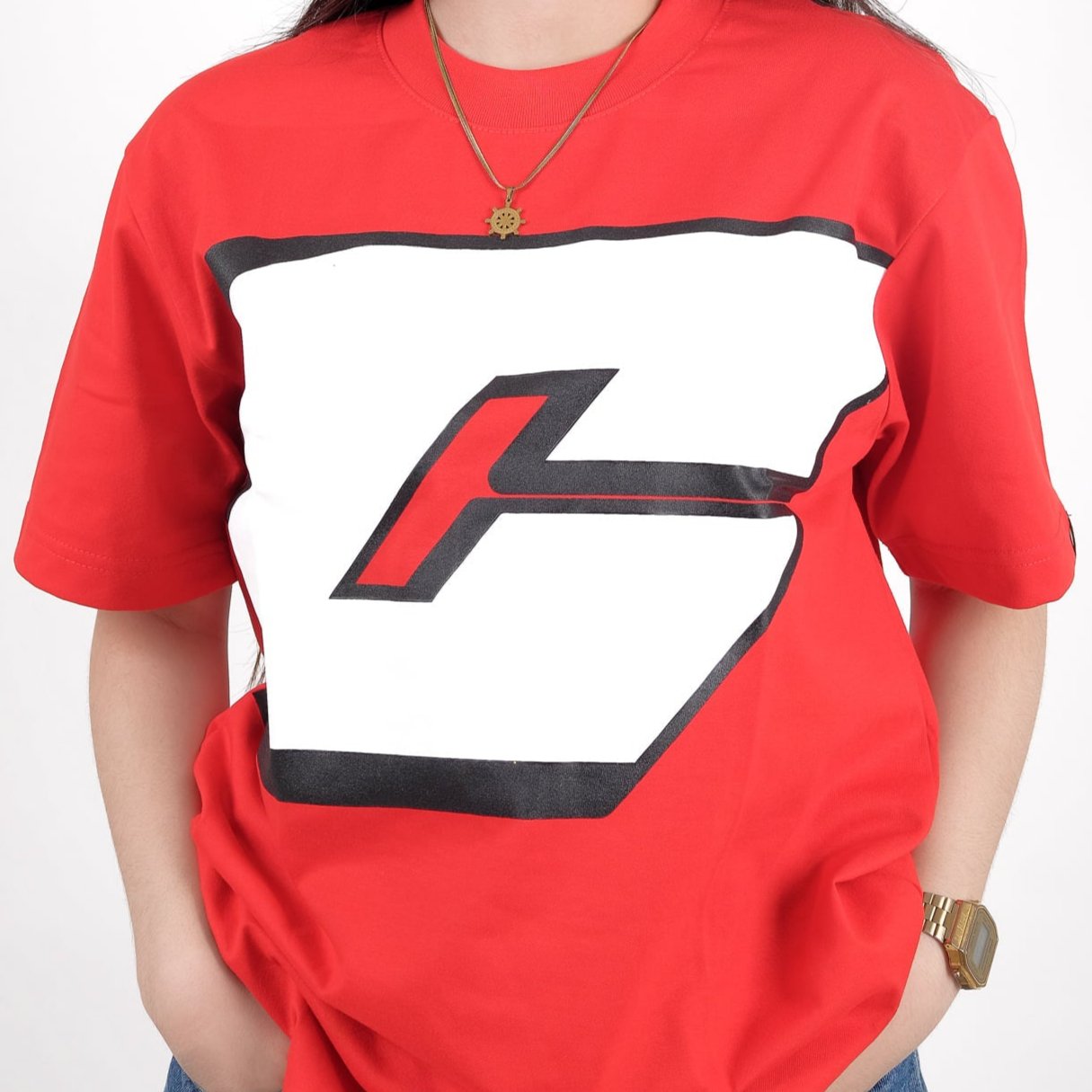 “Big C” tee in Red Colorway