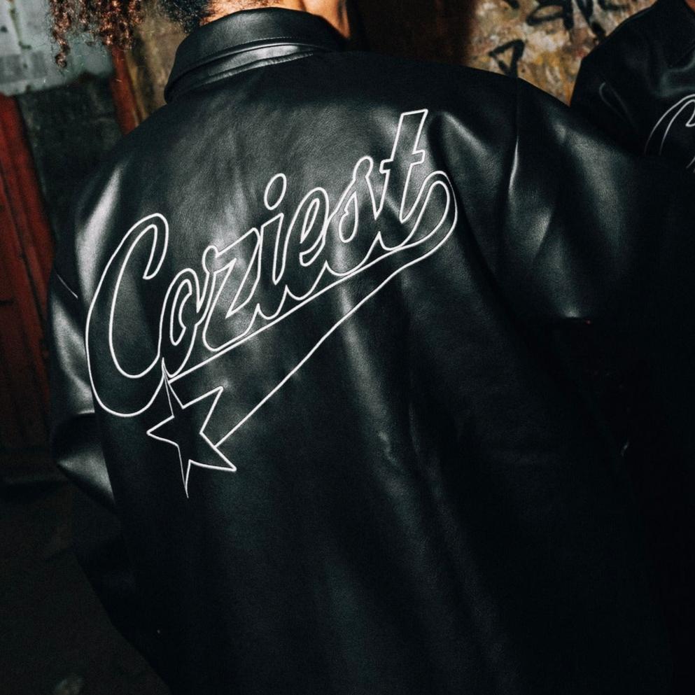 "Harley" Leather Jacket in Black Colorway