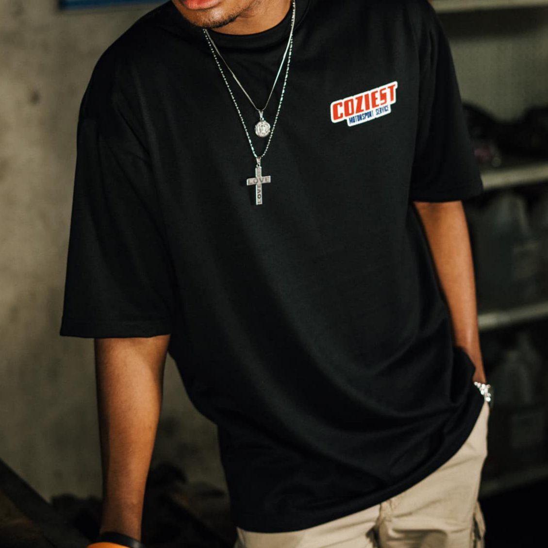 "Grease" tee in Black Colorway