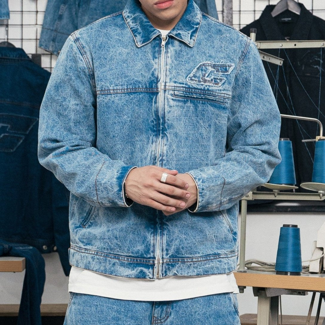 "The Fifth" Denim Jacket in Light Blue Colorway