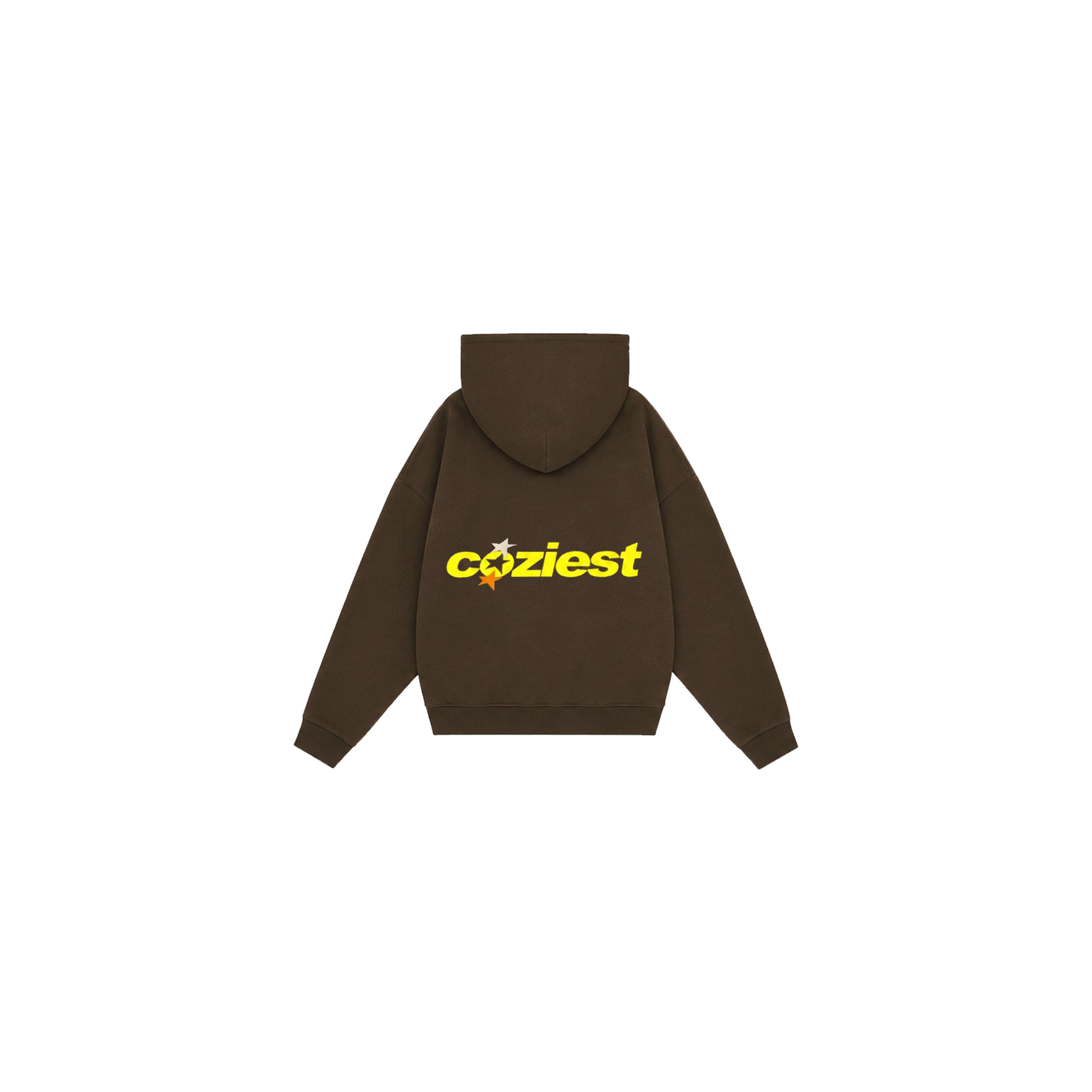 “Tri-Star” Hoodie in Choco Brown and Black