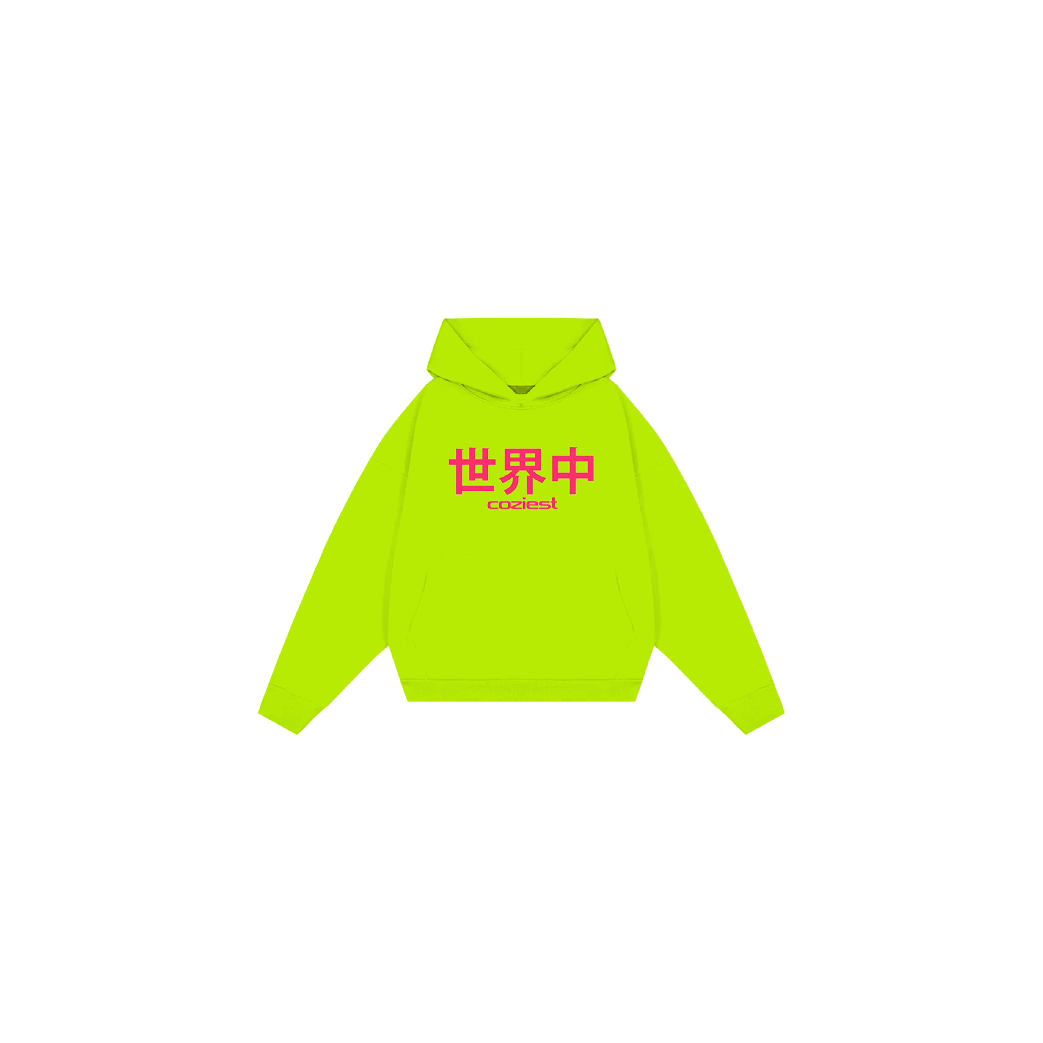 “JPN” Hoodie in Neon Green Colorway