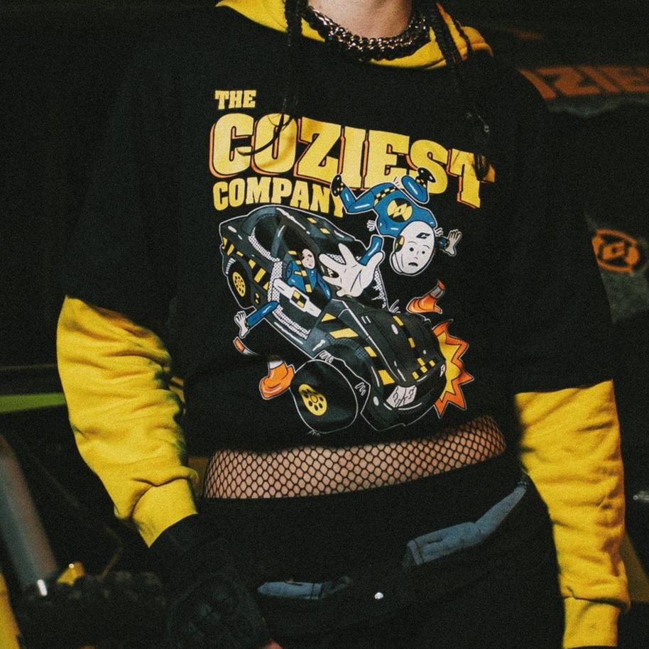 "Crash" Tee in Black Colorway