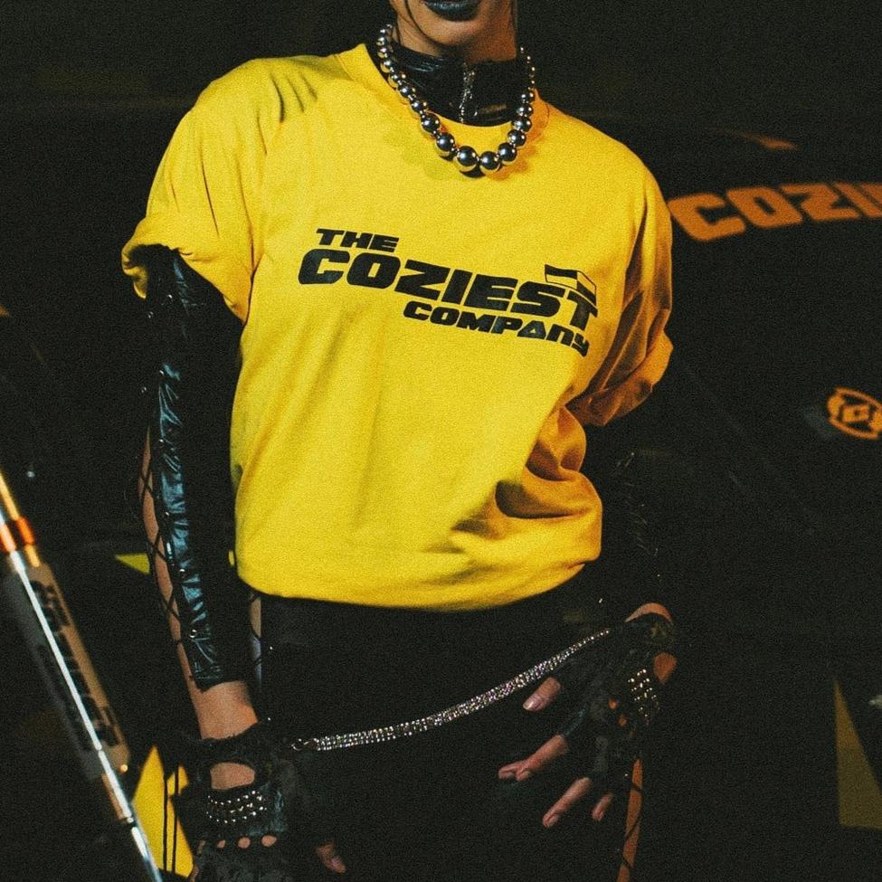 "Distorted" Tee in Yellow Colorway