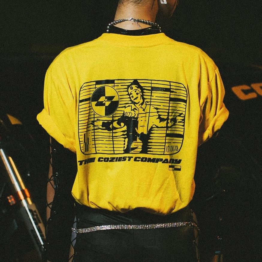 "Distorted" Tee in Yellow Colorway