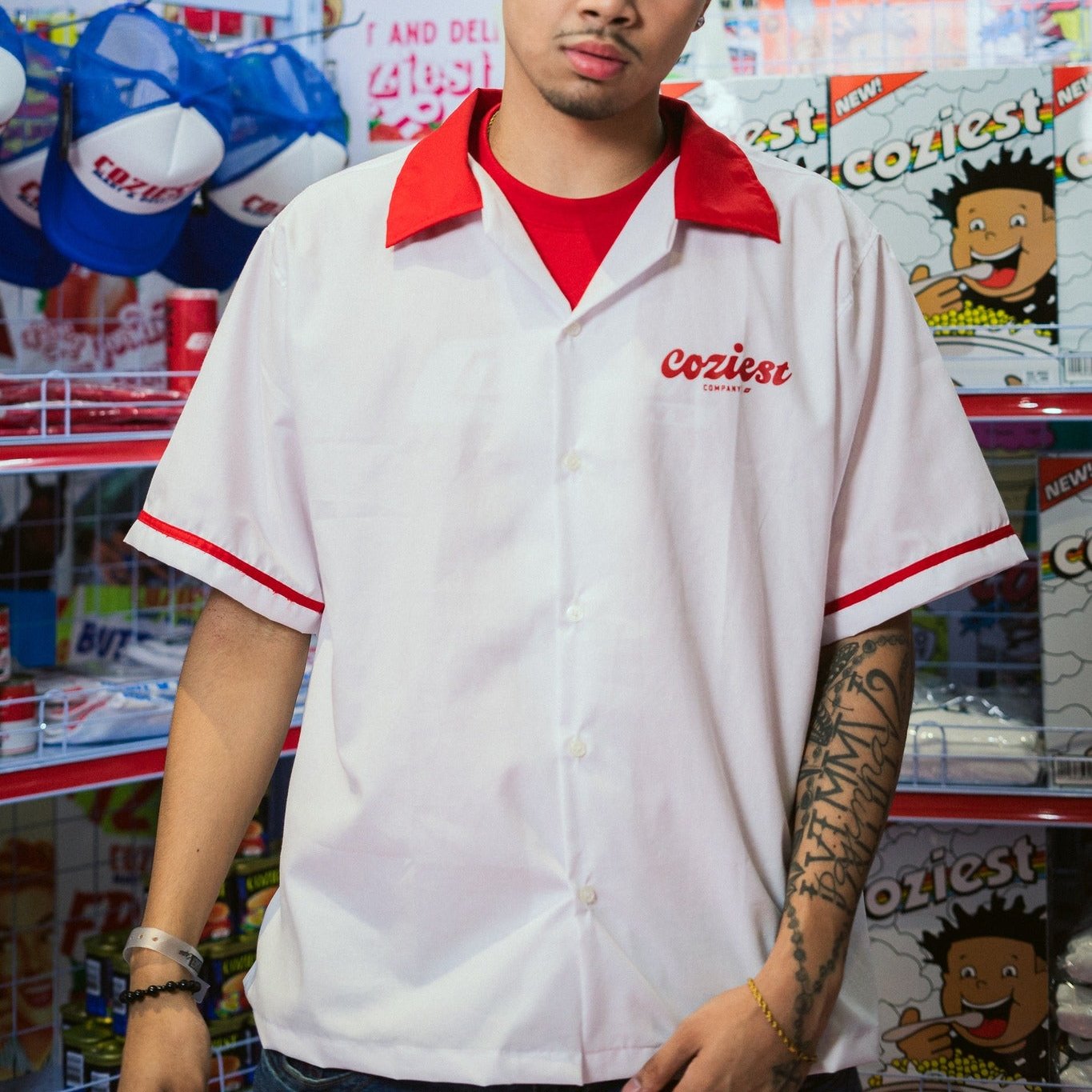 "Staff" Button-Down Polo