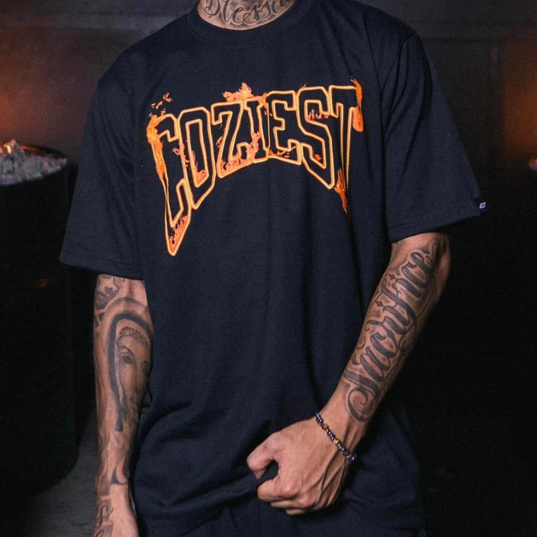 "Arc Flames" Tee in Black Colorway