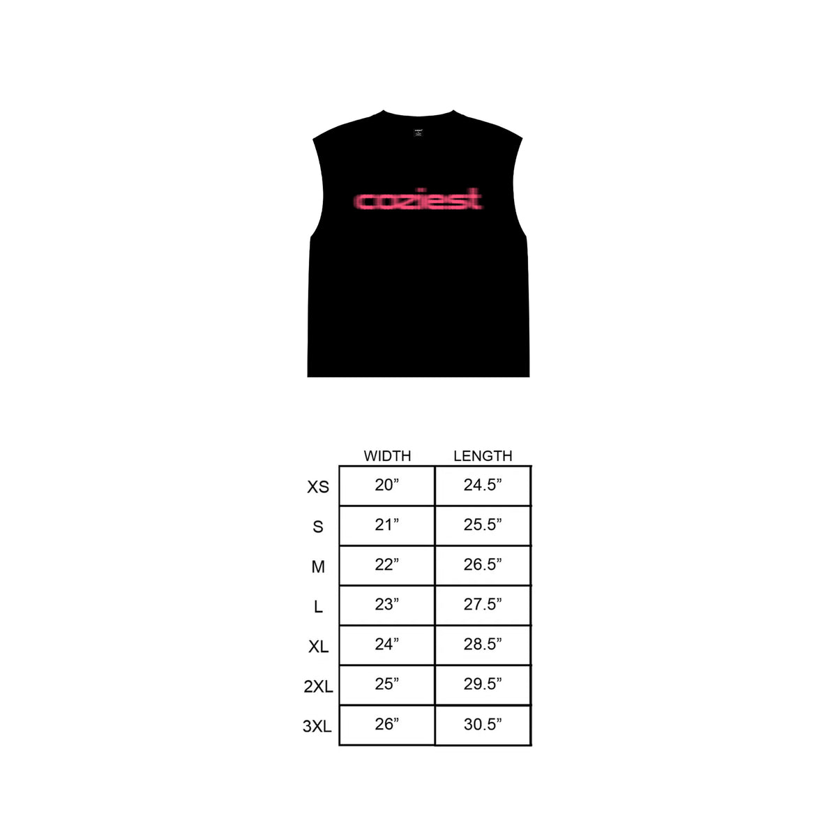 "Motion Blur" Muscle Tee in Black