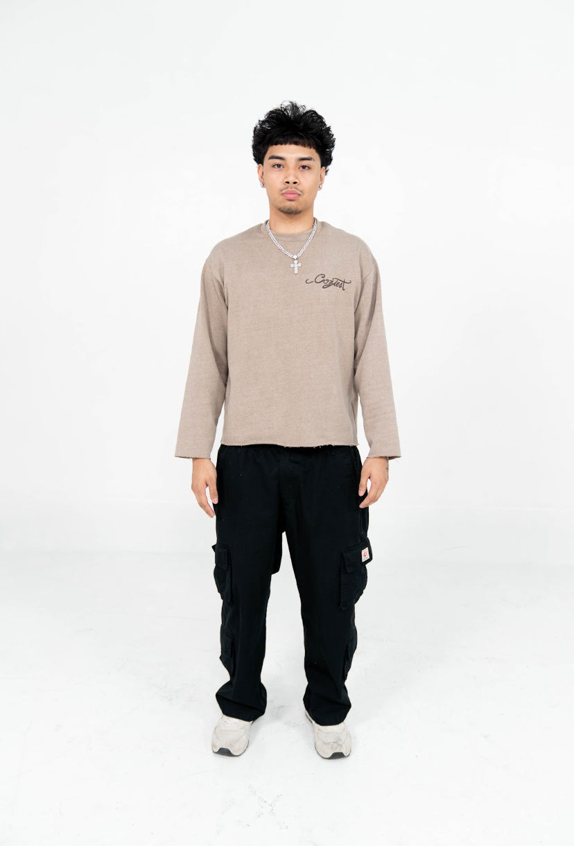 “Death” Long Sleeve in Light Brown Colorway