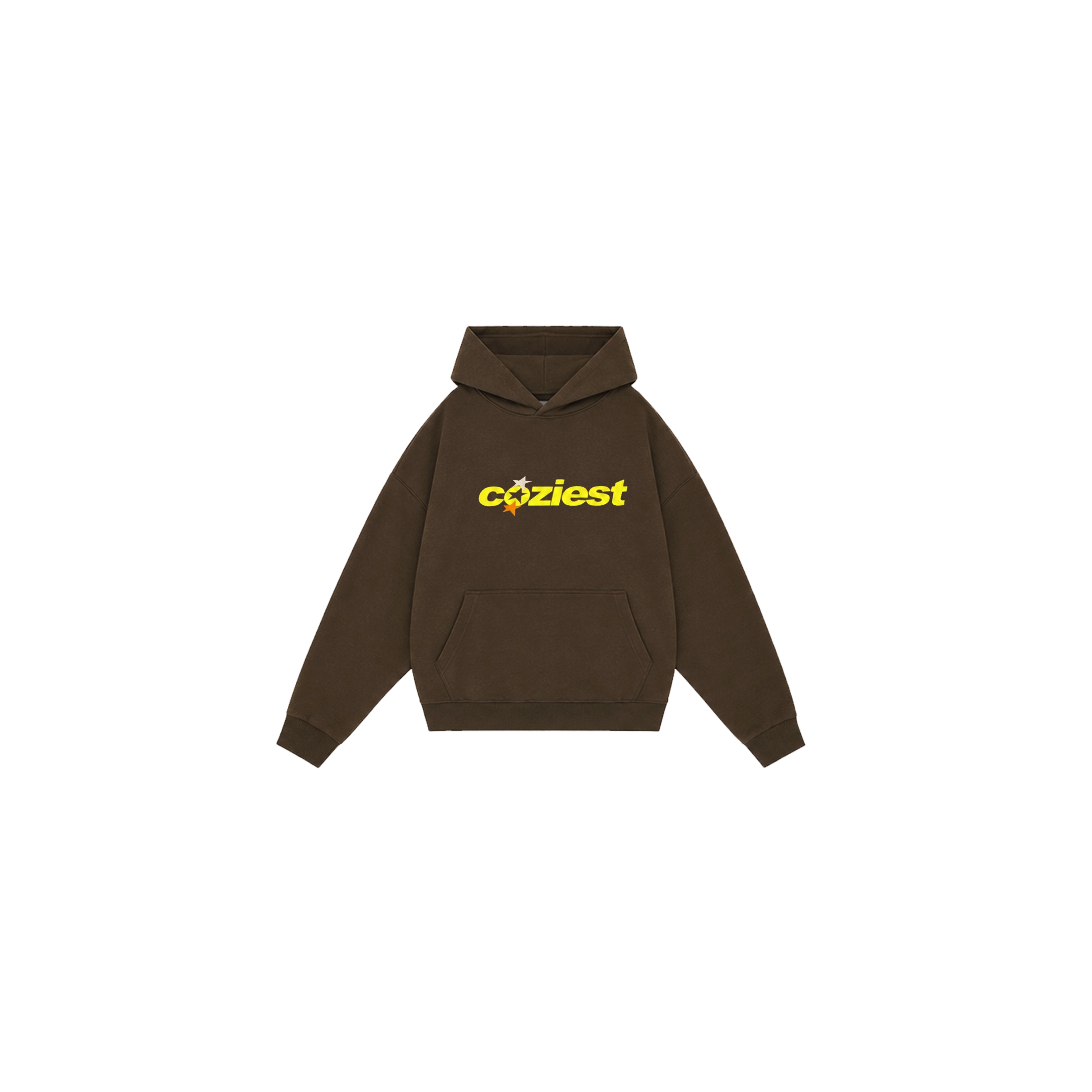 “Tri-Star” Hoodie in Choco Brown and Black