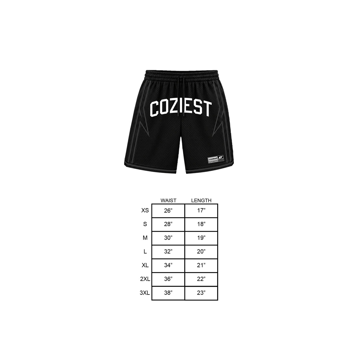 "Cozieight" Shorts in Black