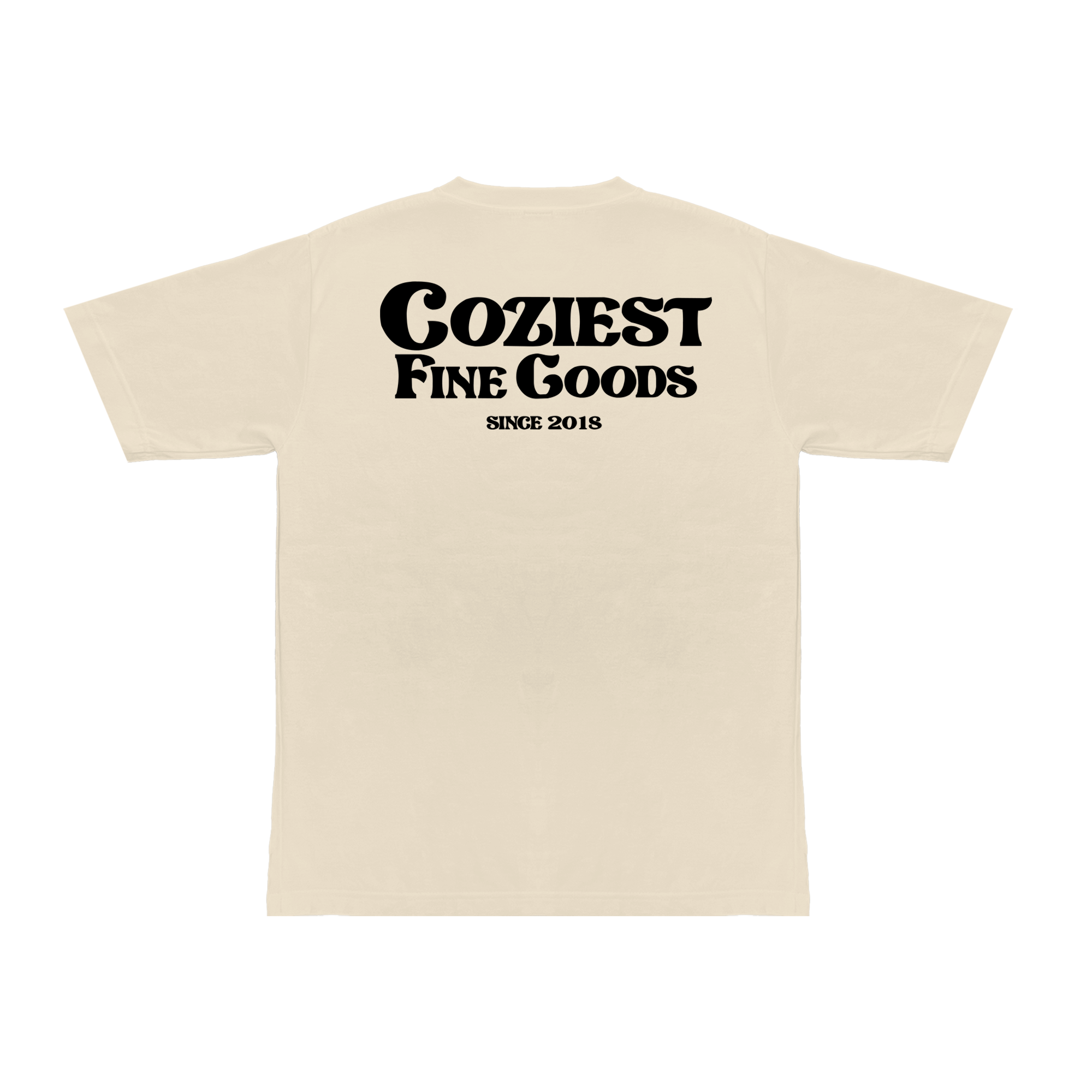 “Fine Goods” Tee in Off-White colorway