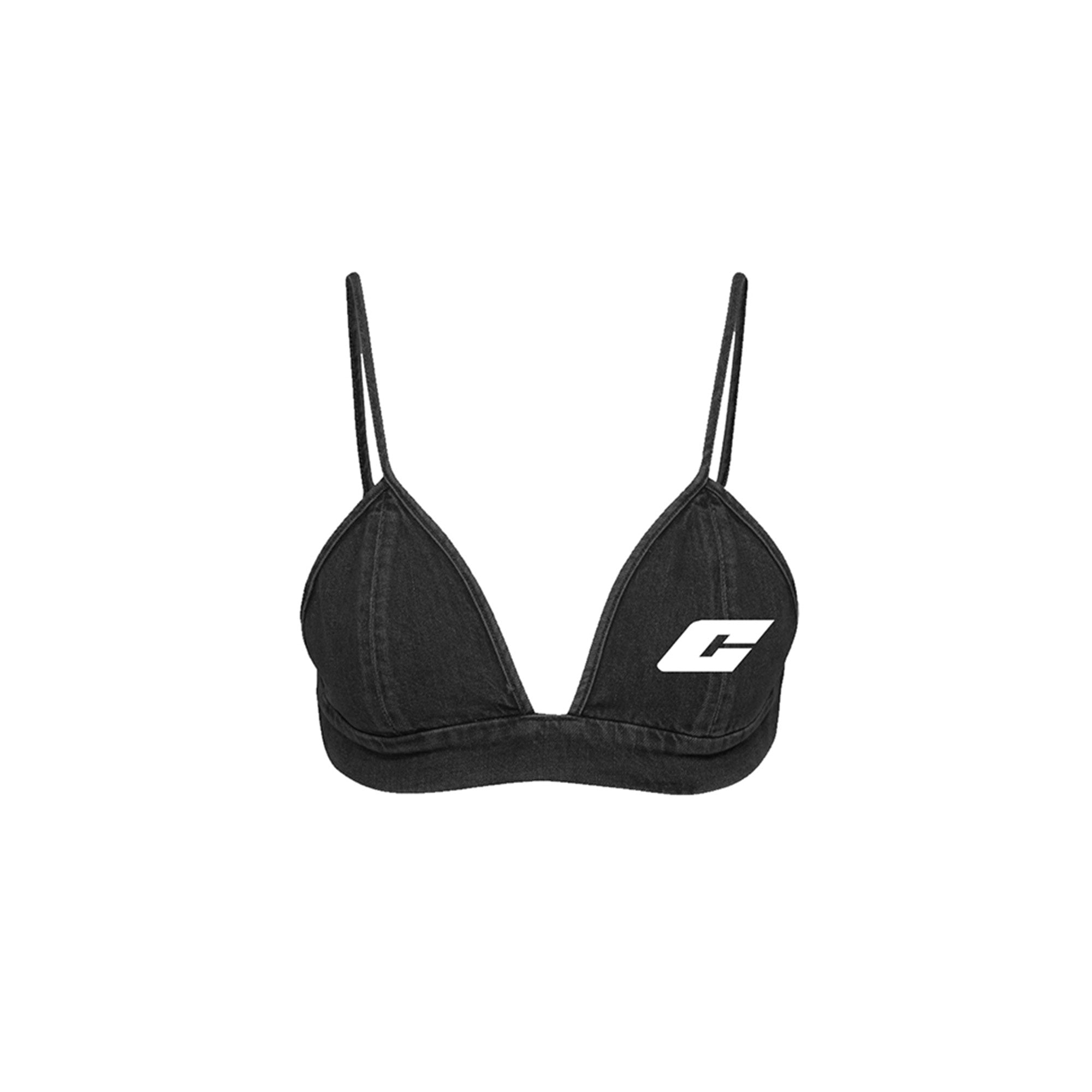 "The Fifth" Denim Bra in Black Colorway