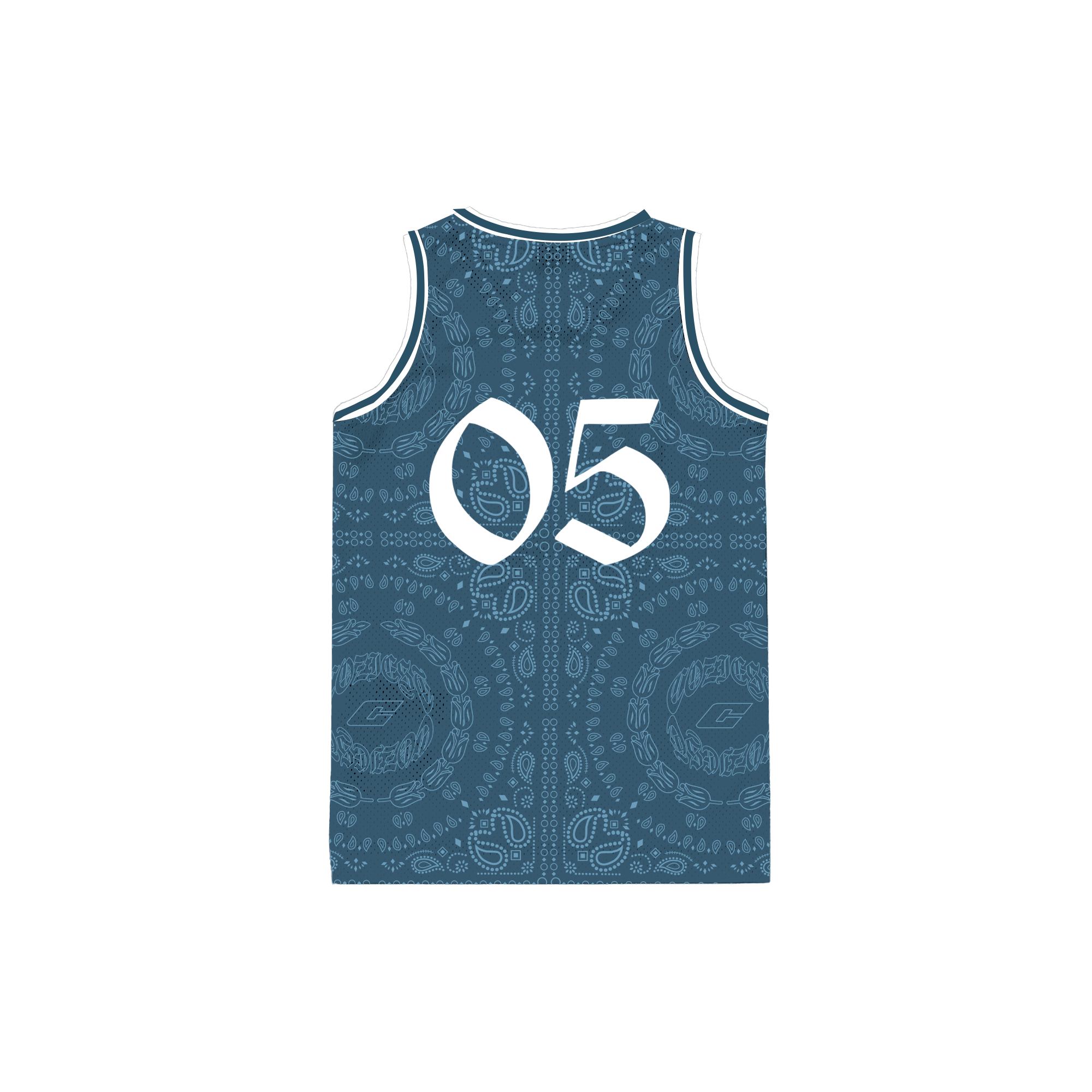 "The Fifth" Mesh Jersey in Blue Colorway