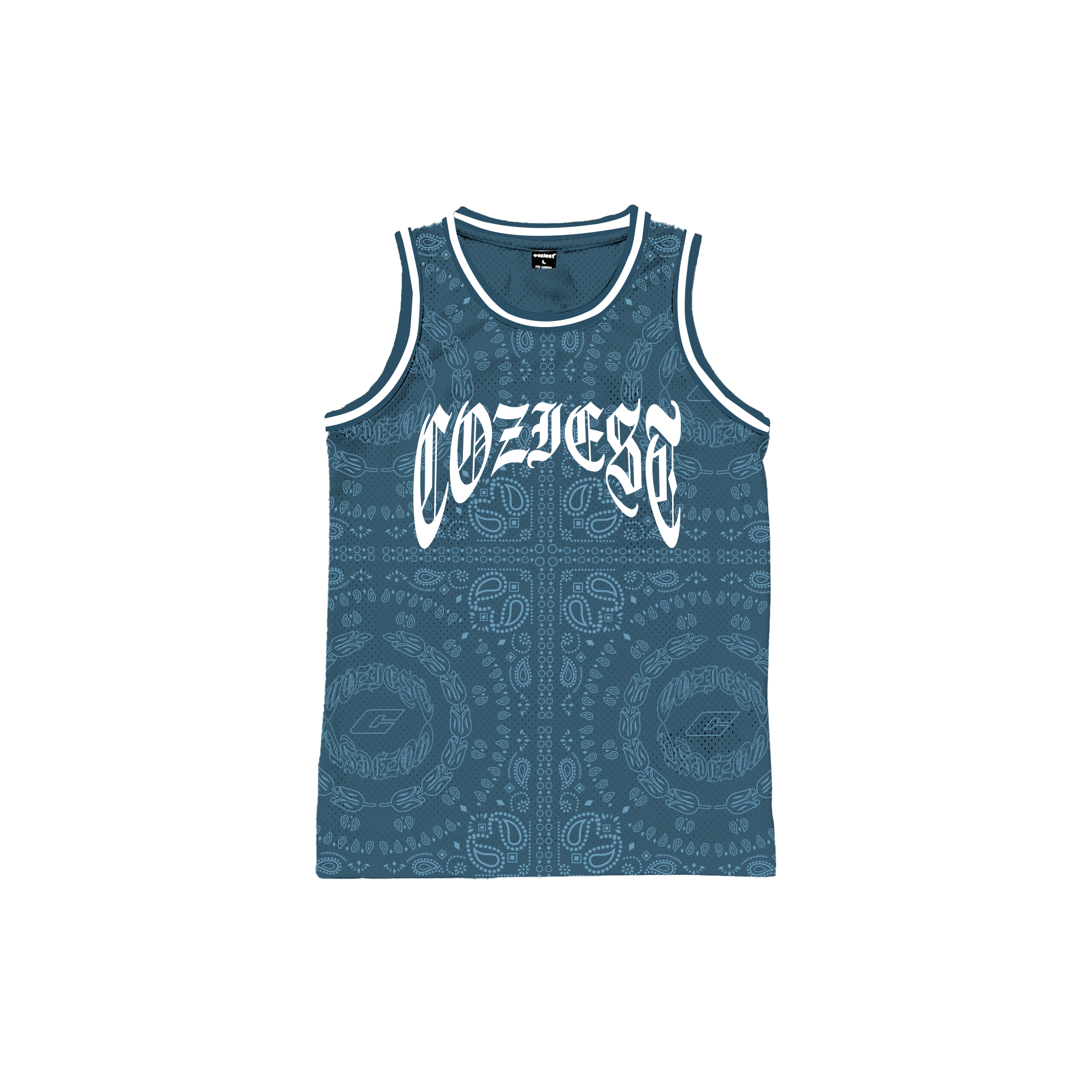 "The Fifth" Mesh Jersey in Blue Colorway
