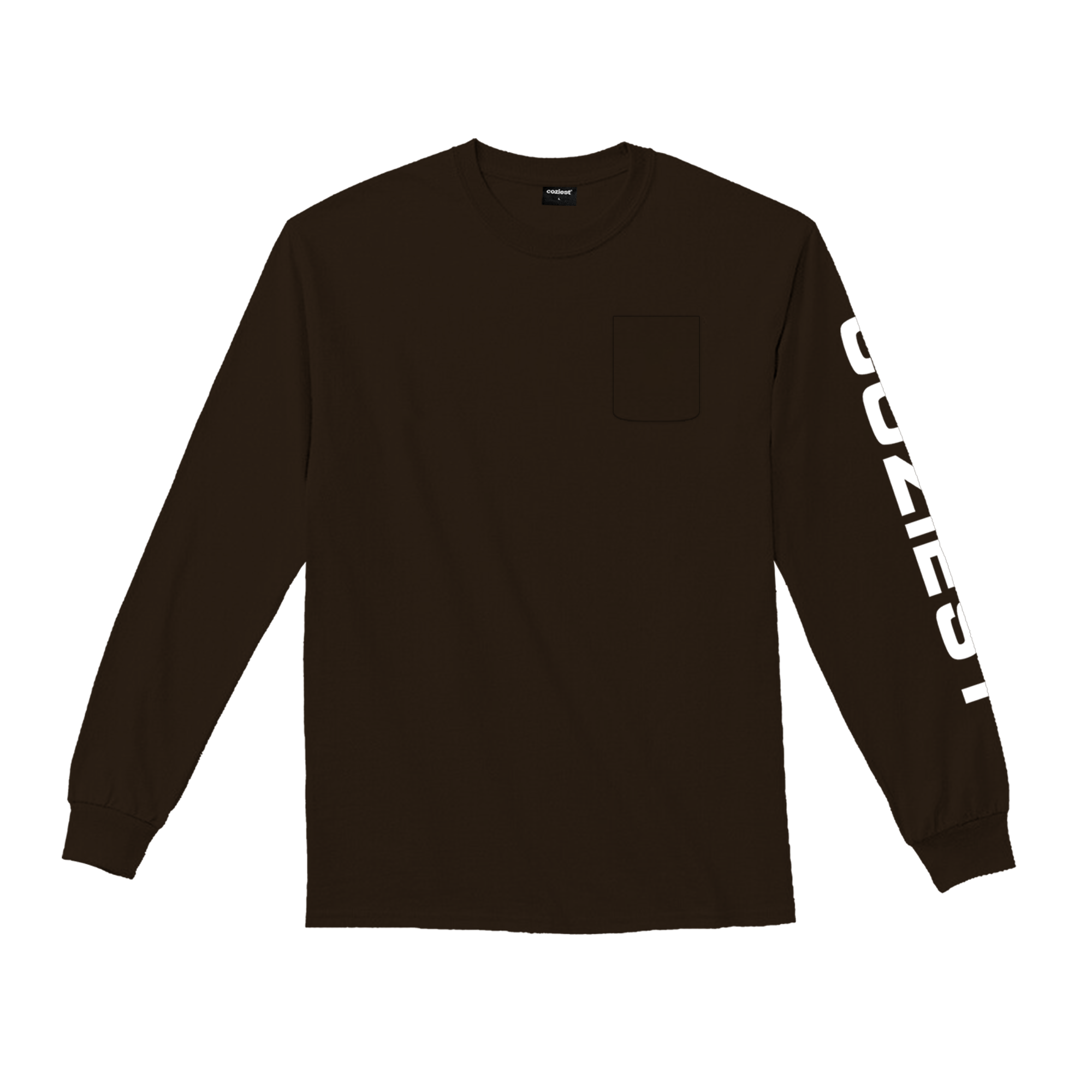 “Workwear” Long Sleeve Tee in Choco Brown Colorway