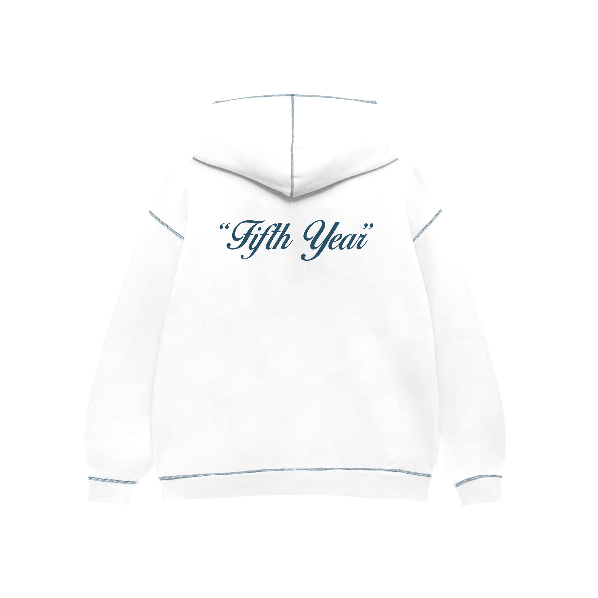 "Old English Arc" Hoodie in White Colorway