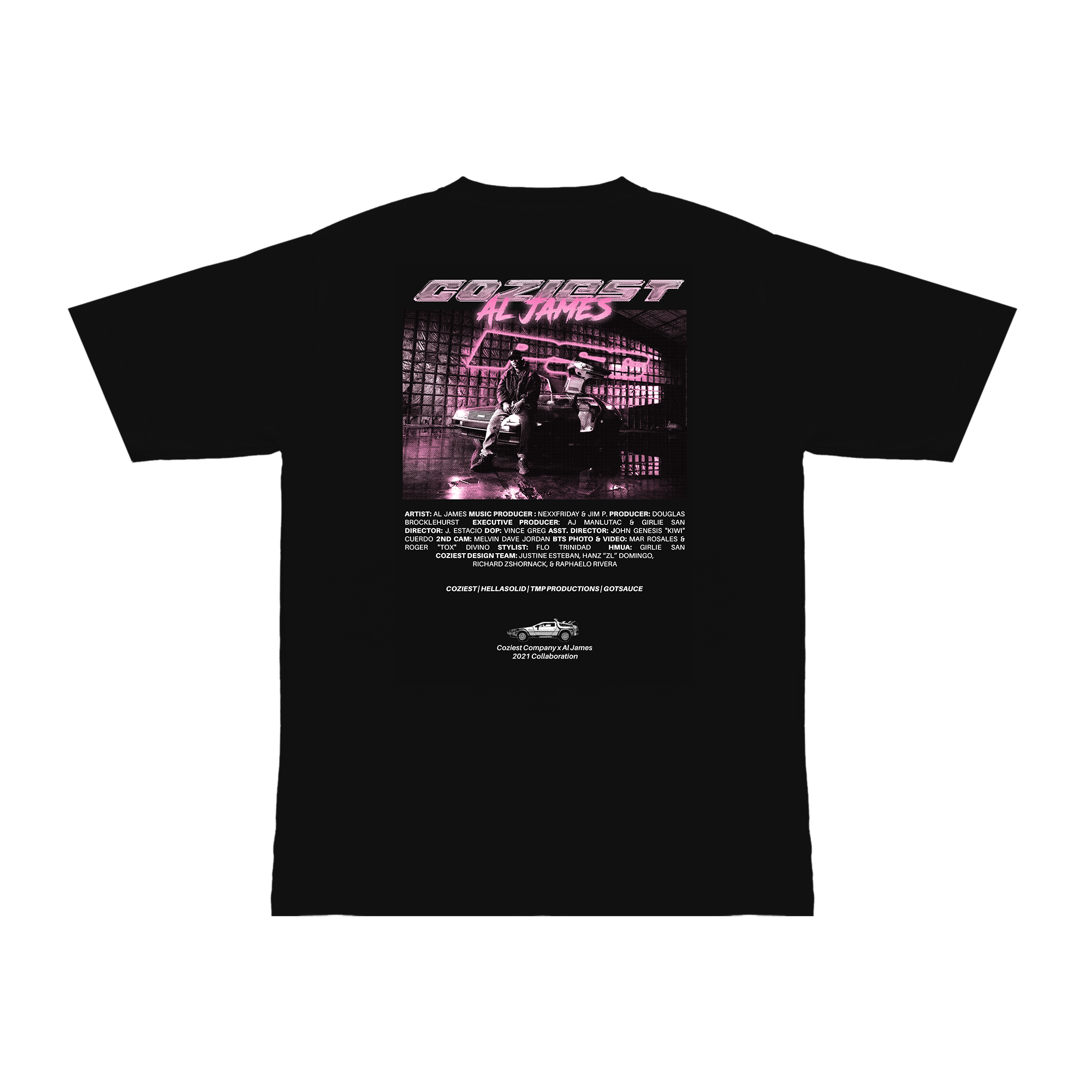 Coziest x Al James Black Tee
